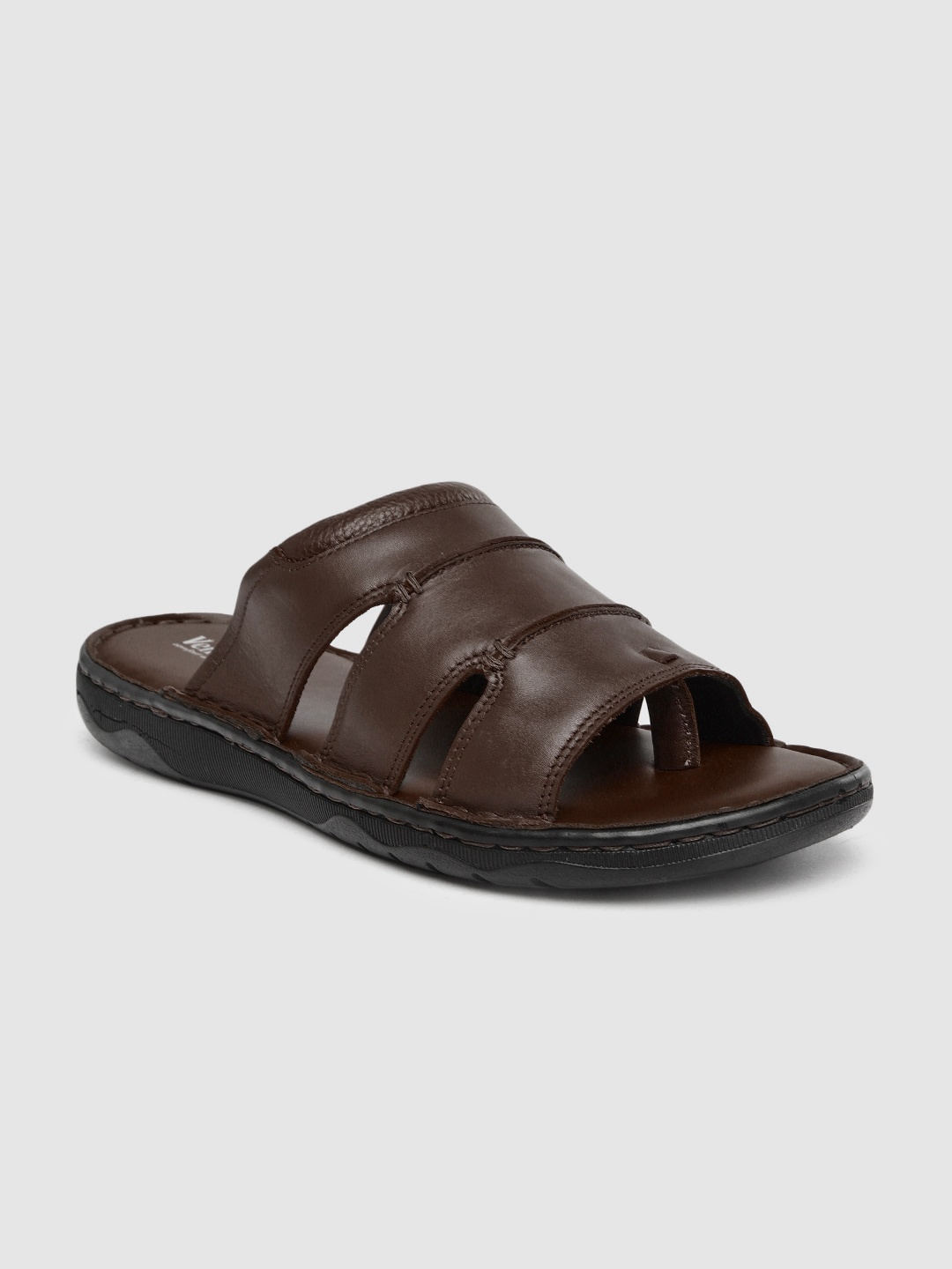 

Ventoland Men Brown Leather Sandals
