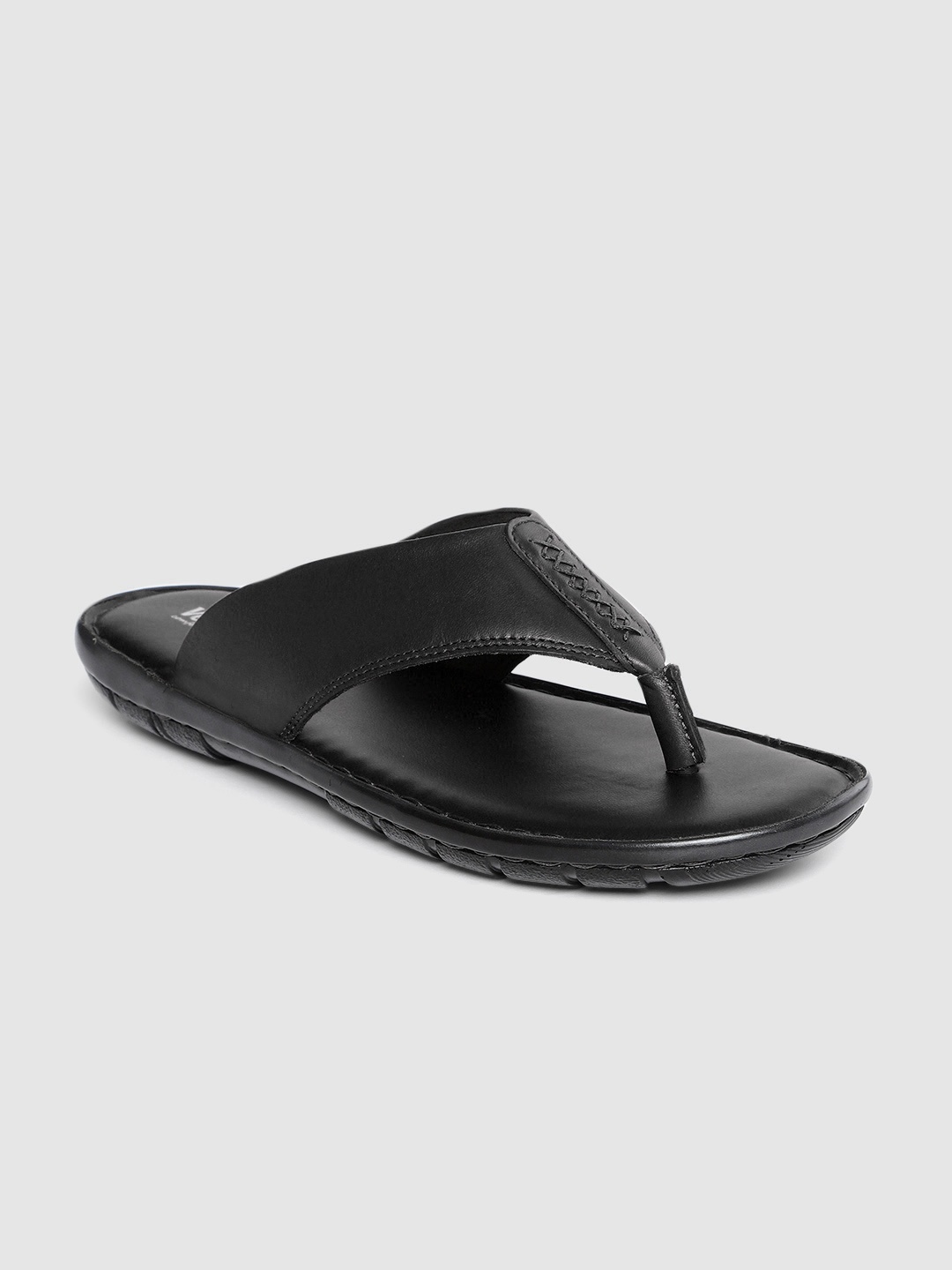 

Ventoland Men Black Leather Comfort Sandals