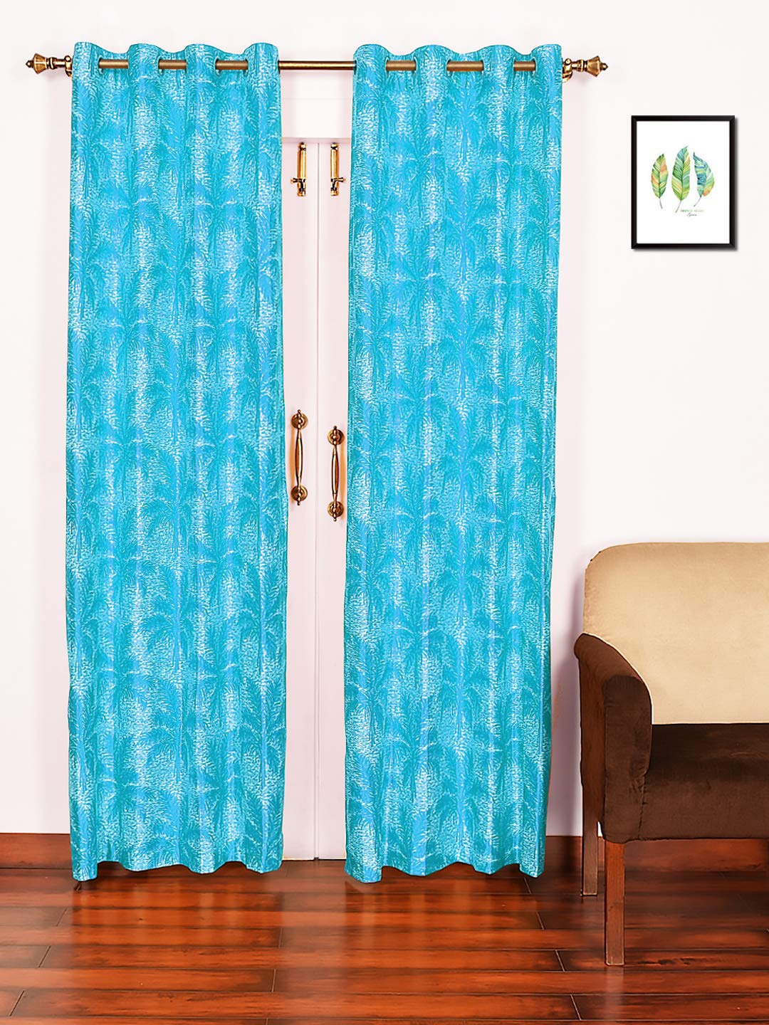 

Ariana Blue Set of 2 Room Darkening Door Curtains