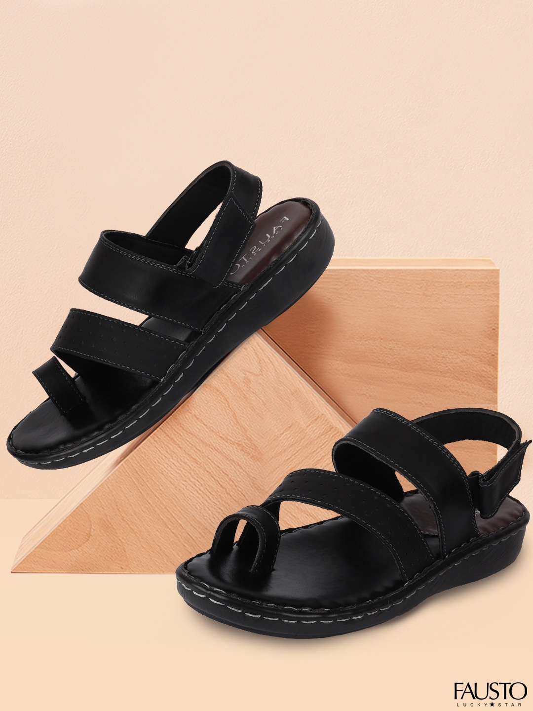 

FAUSTO Men Black Sandals