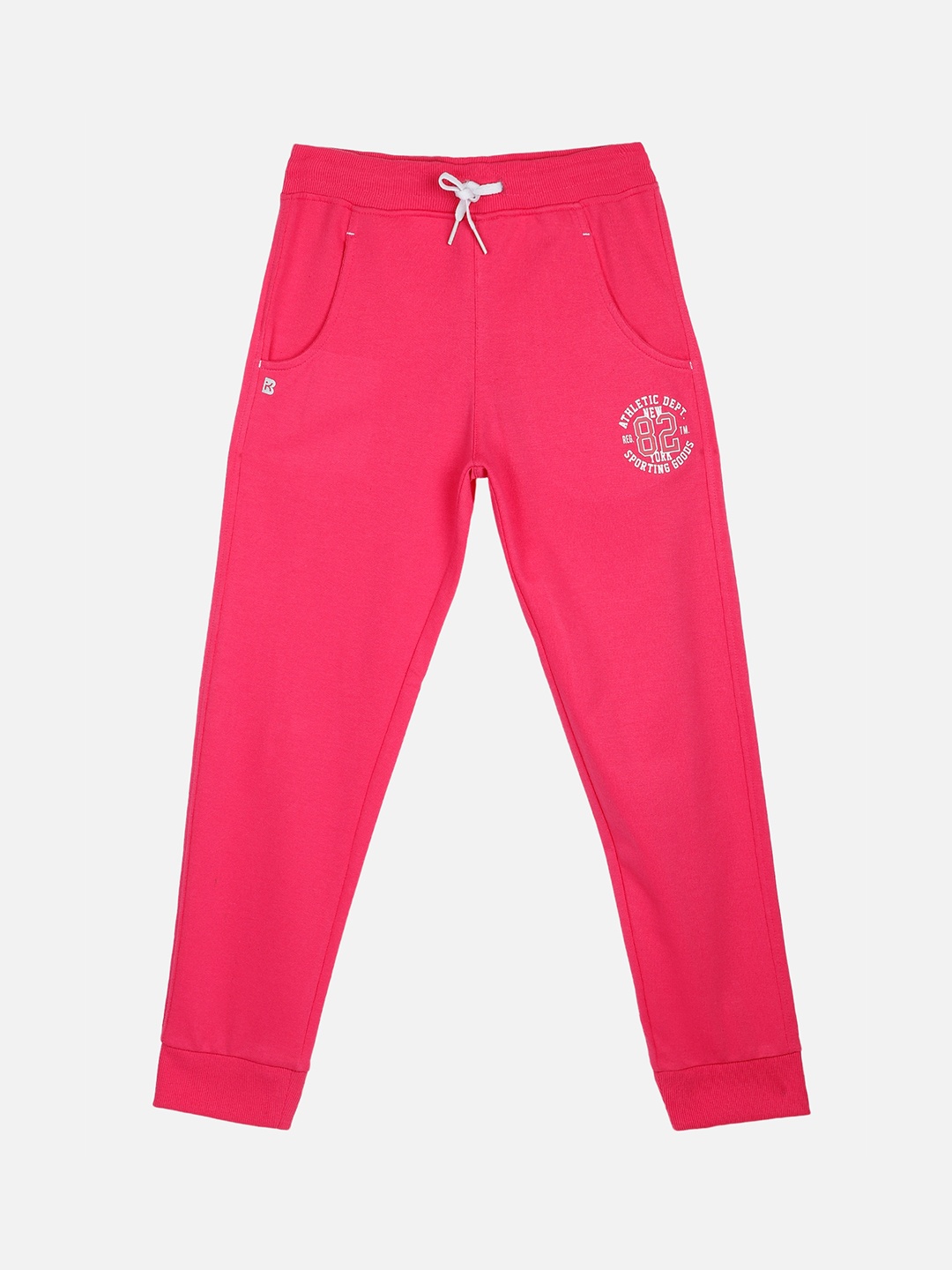 

PROTEENS Girls Fuchsia Pink Solid Antiviral & Antibacterial Straight-Fit Joggers