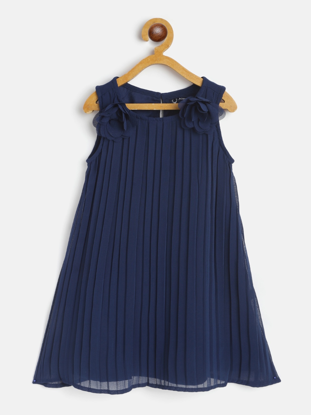 

Allen Solly Junior Navy Blue Applique A-Line Dress