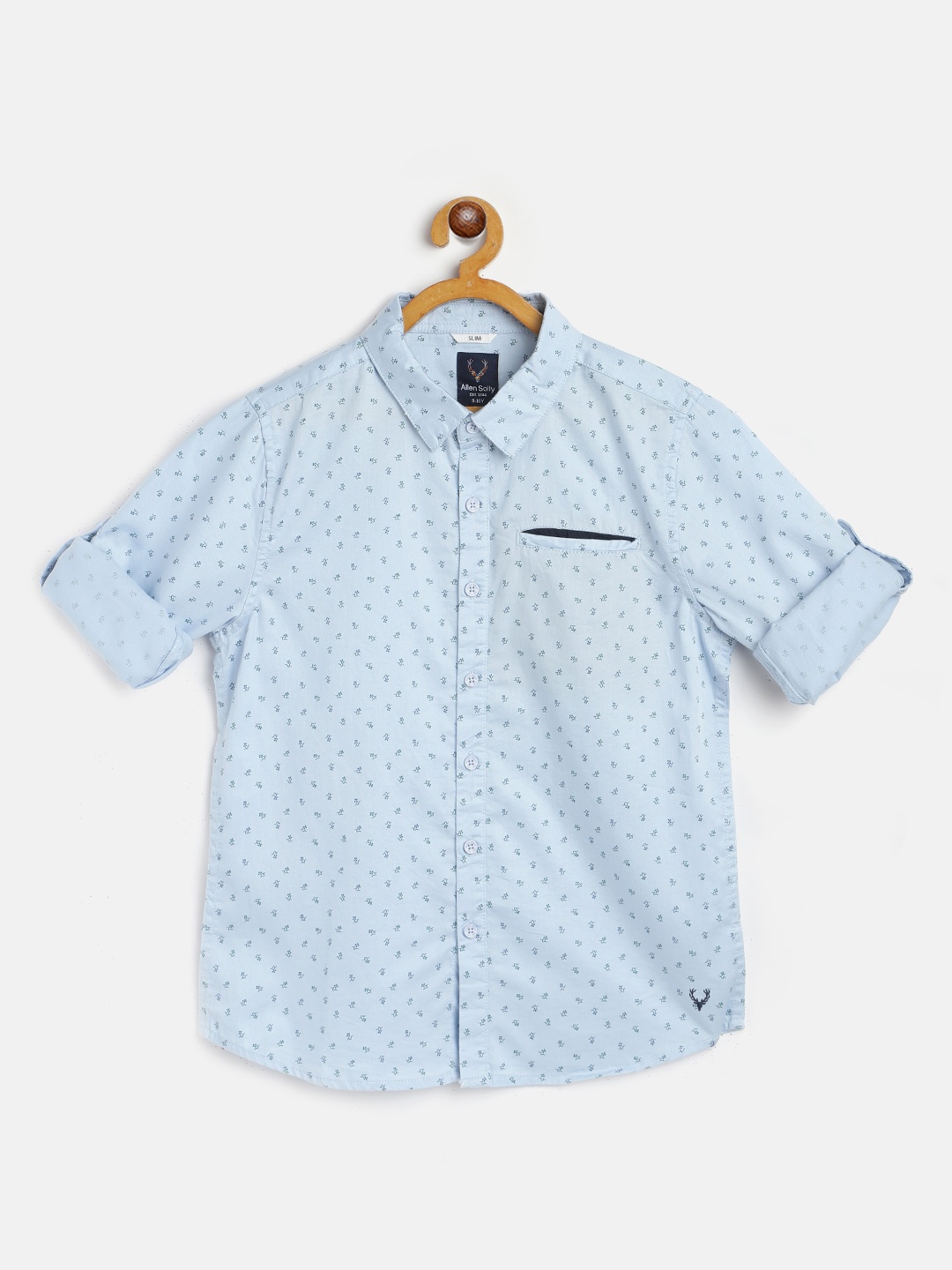 

Allen Solly Junior Boys Blue Cotton Slim Fit Floral Print Casual Shirt