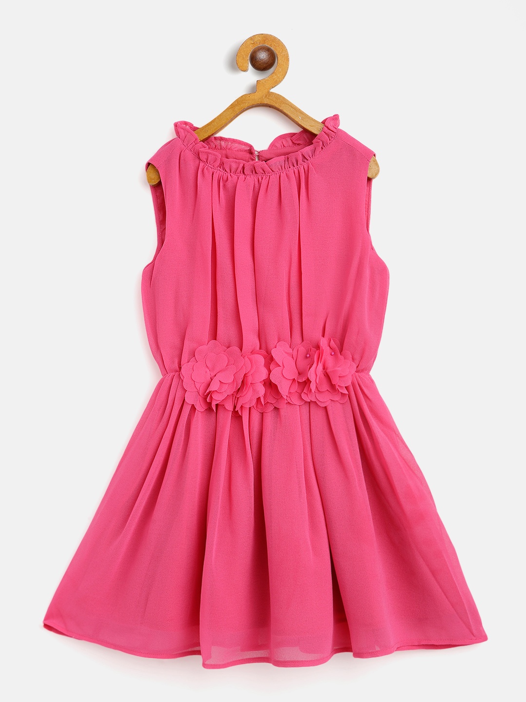 

Allen Solly Junior Girls Pink Floral Applique Fit & Flare Dress
