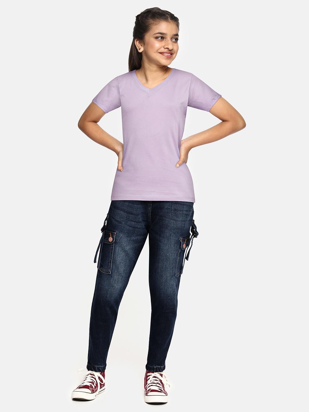 

Allen Solly Junior Girls Navy Blue Slim Fit Light Fade Stretchable Jeans
