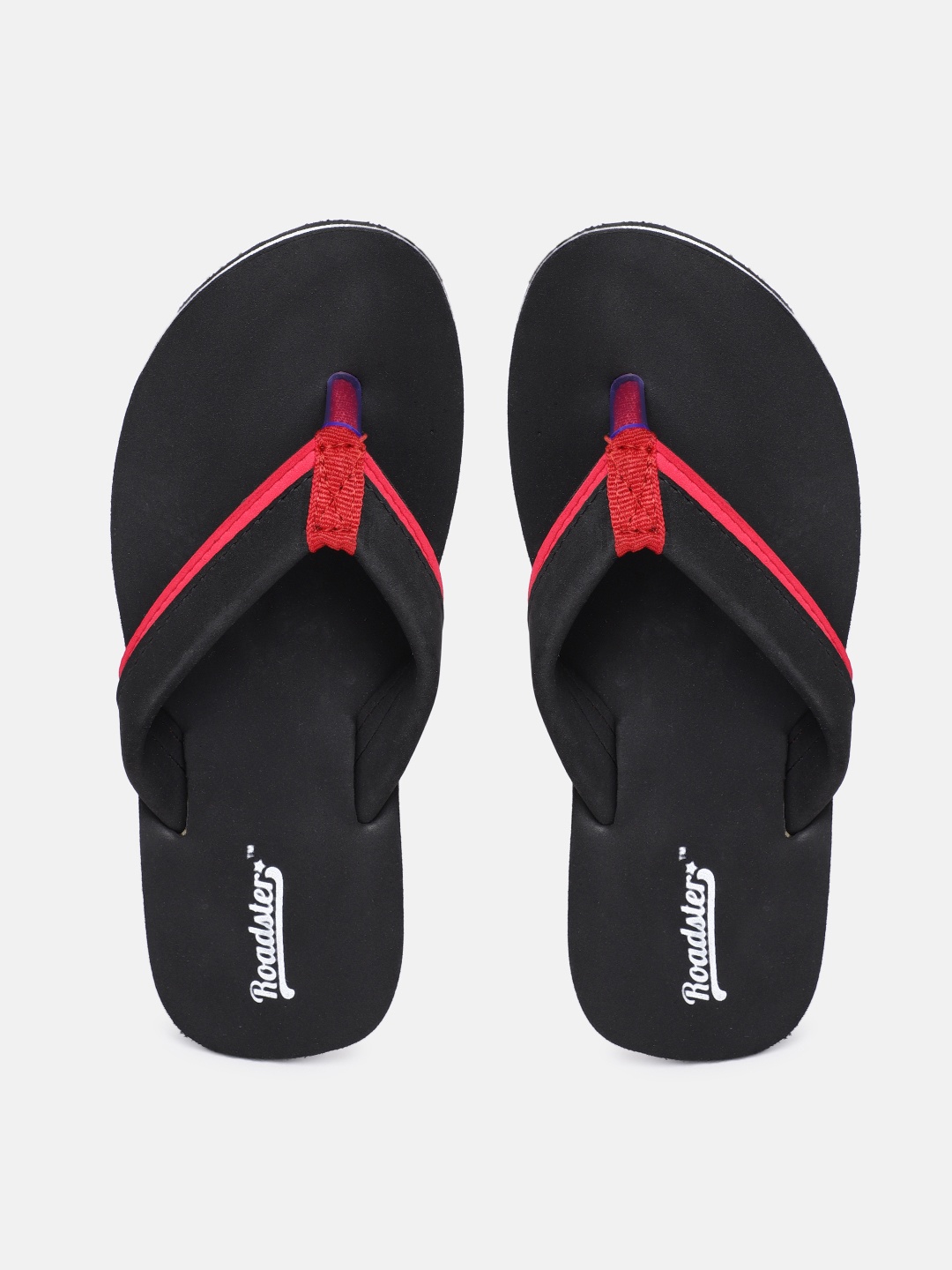 

Roadster Women Black & Red Solid Thong Flip-Flops