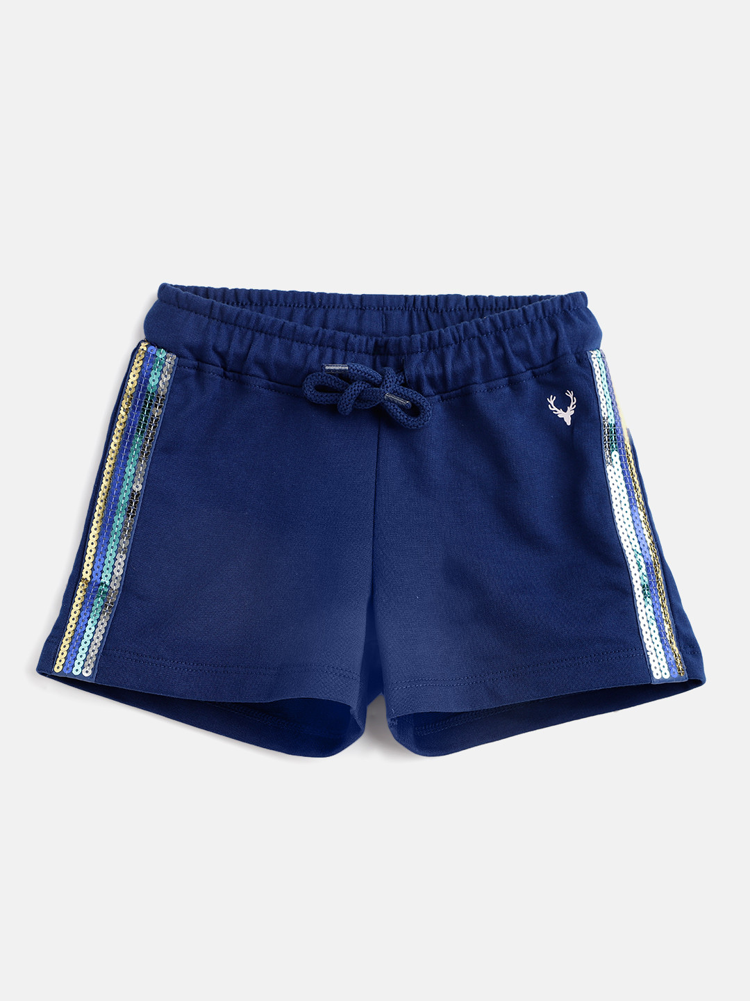 

Allen Solly Junior Girls Navy Blue Solid Regular Fit Shorts