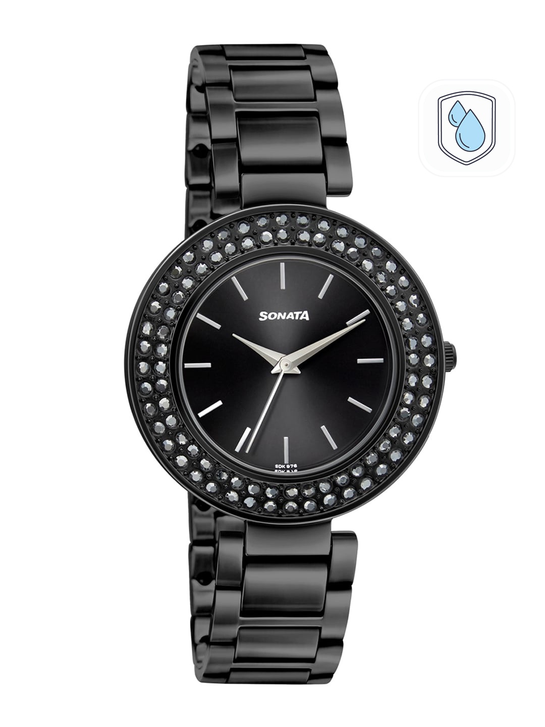 

Sonata Women Black Analogue Watch