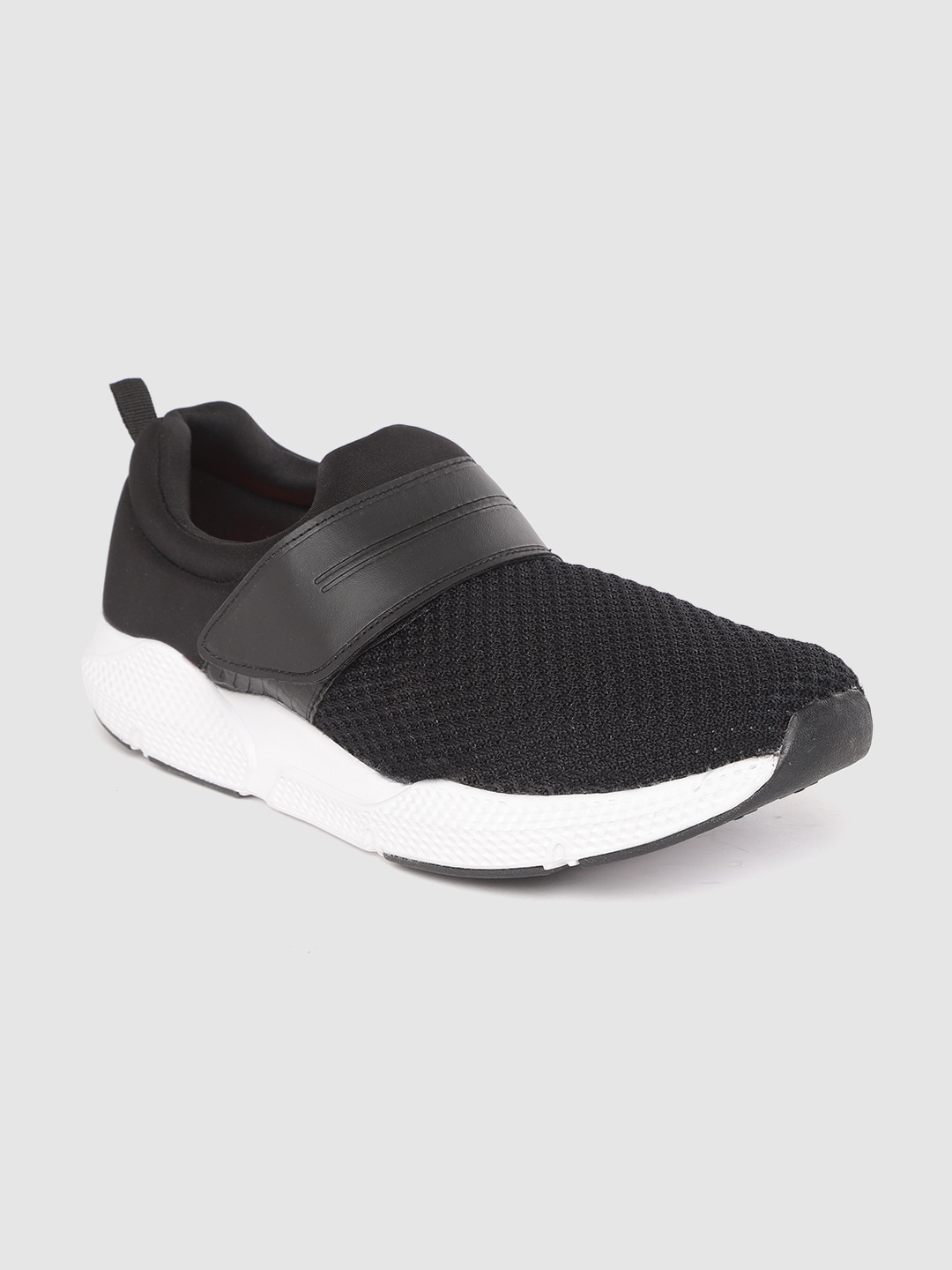 

Crew STREET Men Black Woven Design Sneakers