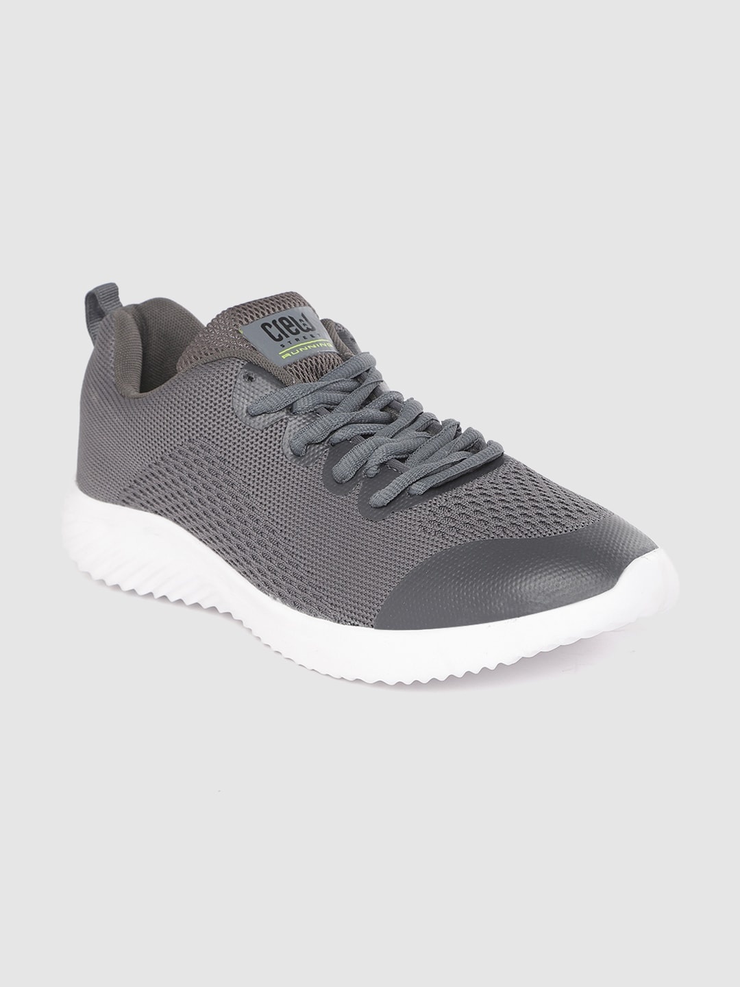 

Crew STREET Men Charcoal Grey Woven Design Running Shoes