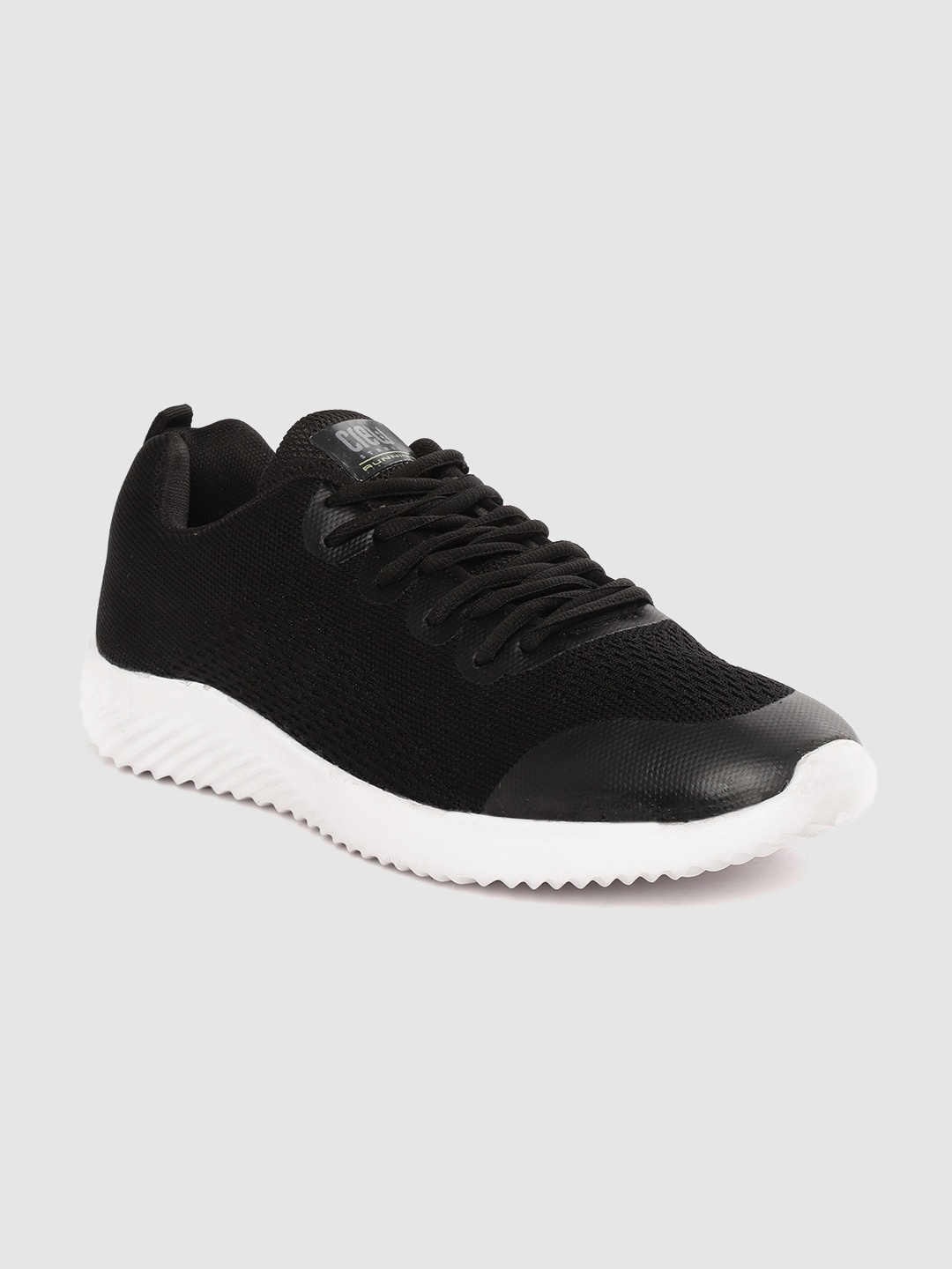 

Crew STREET Men Black Woven Design Running Shoes
