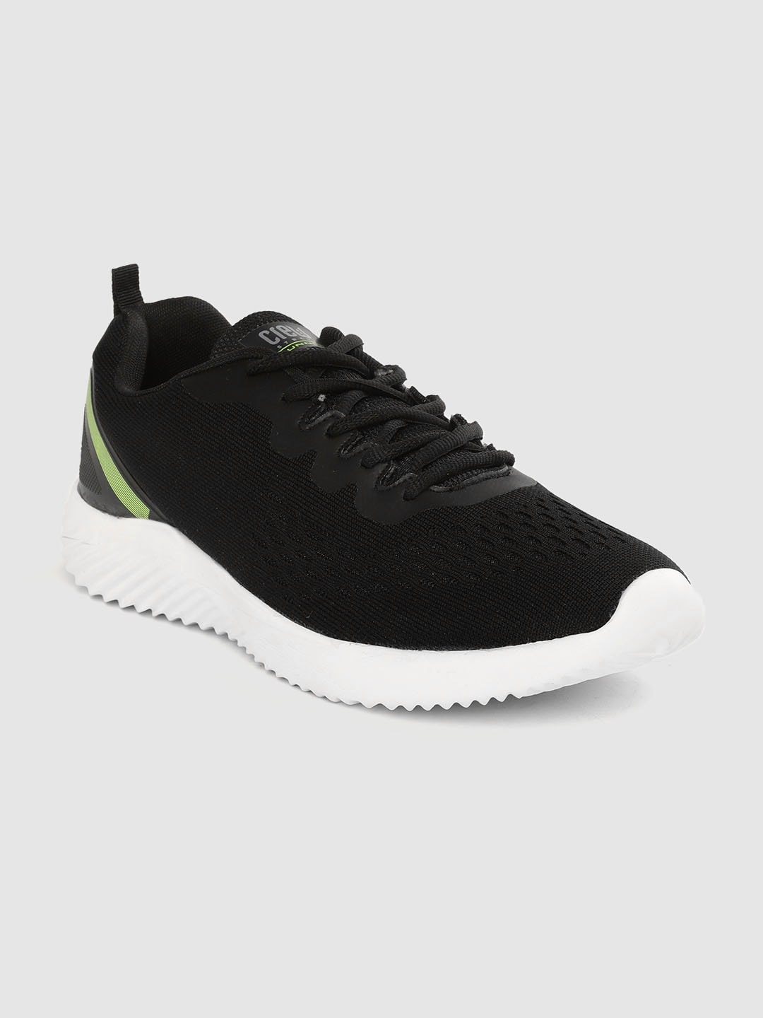 

Crew STREET Men Black Woven Design Running Shoes