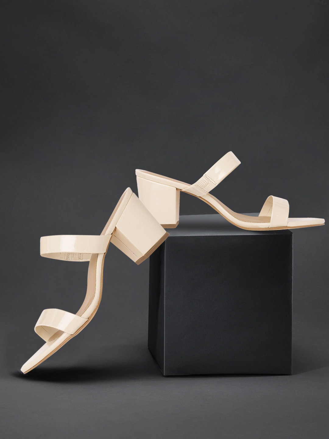 

Carlton London Women Beige Solid Block Heels