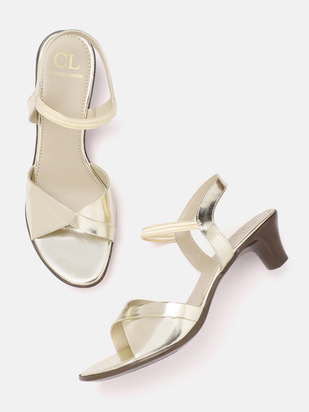 

Carlton London Women Gold-Toned Solid Heels
