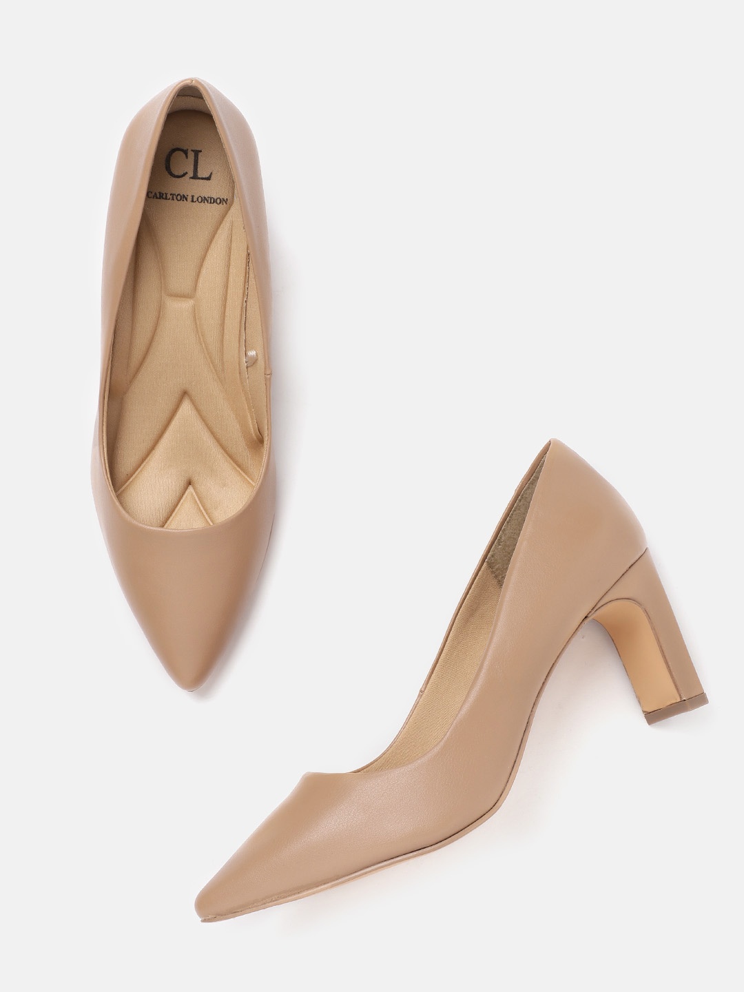 

Carlton London Women Beige Solid Pumps