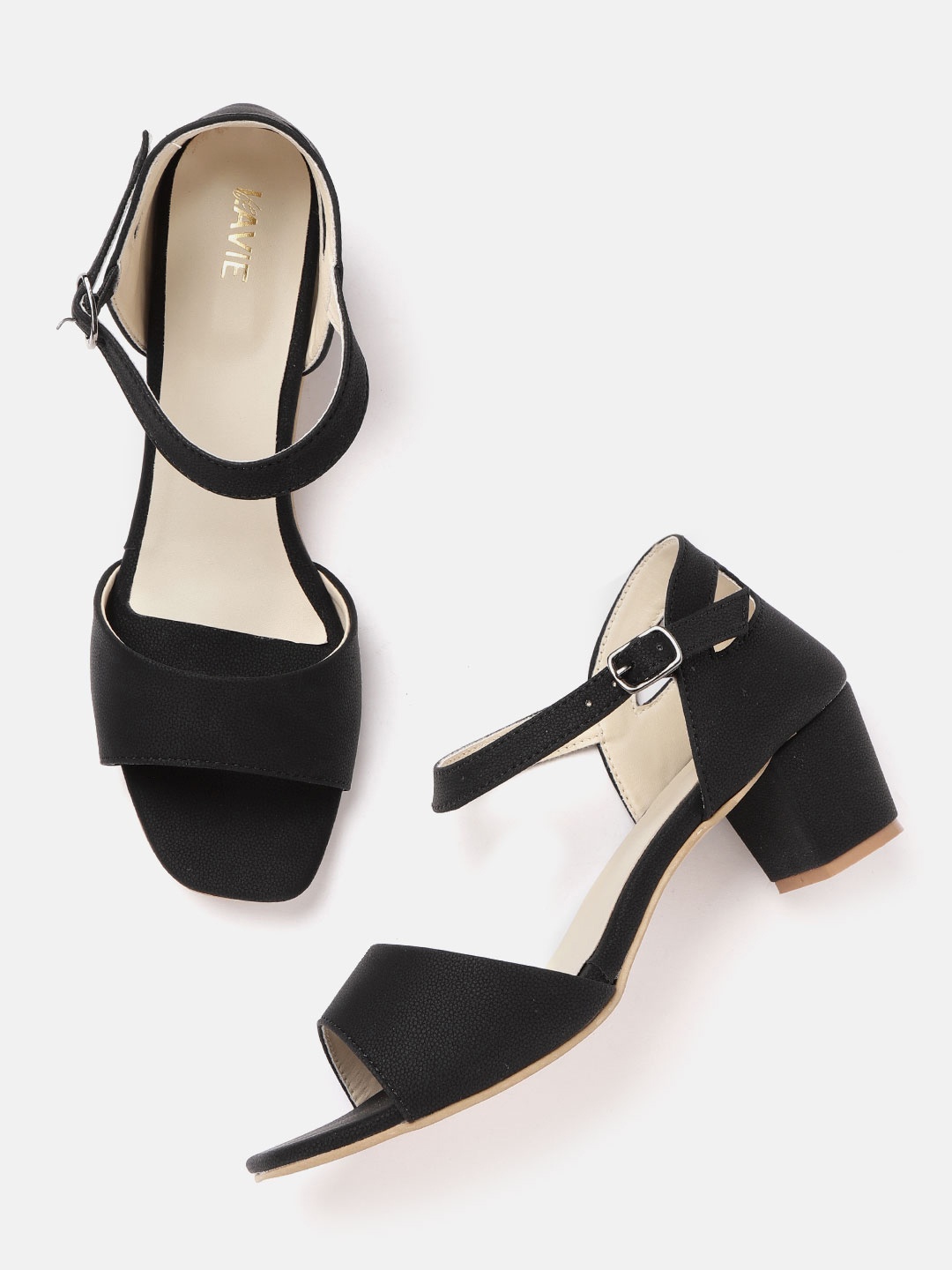 

Lavie Women Black Solid Block Heels