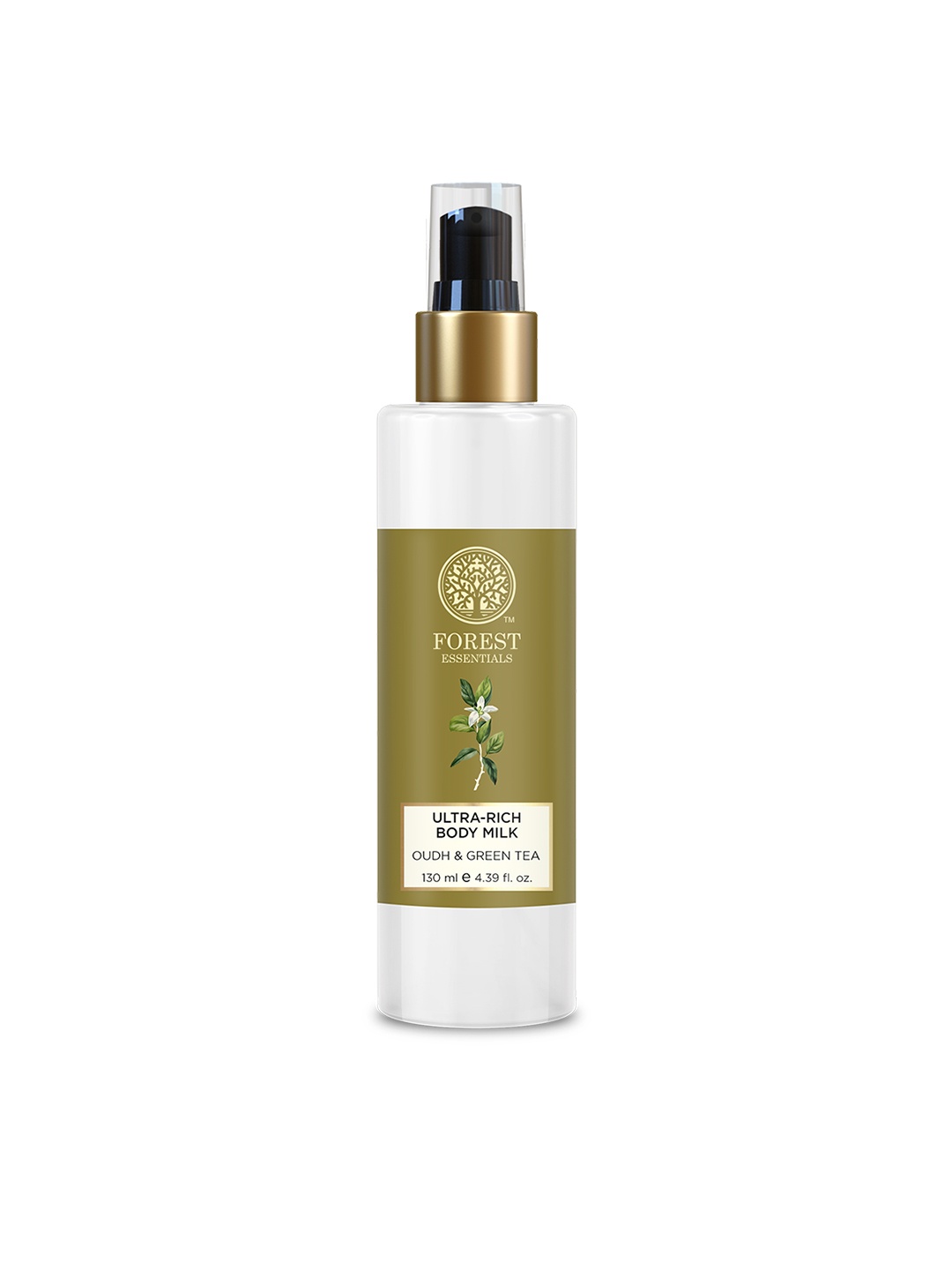 

Forest Essentials Ultra-Rich Body Milk Moisturizing Lotion with Oudh & Green Tea - 130ml, White