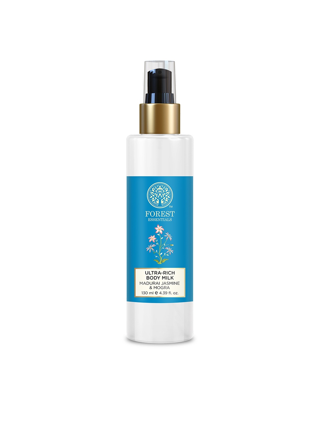 

Forest Essentials Ultra-Rich Body Milk Jasmine & Mogra Moisturizing Body Lotion - 130ml, Blue