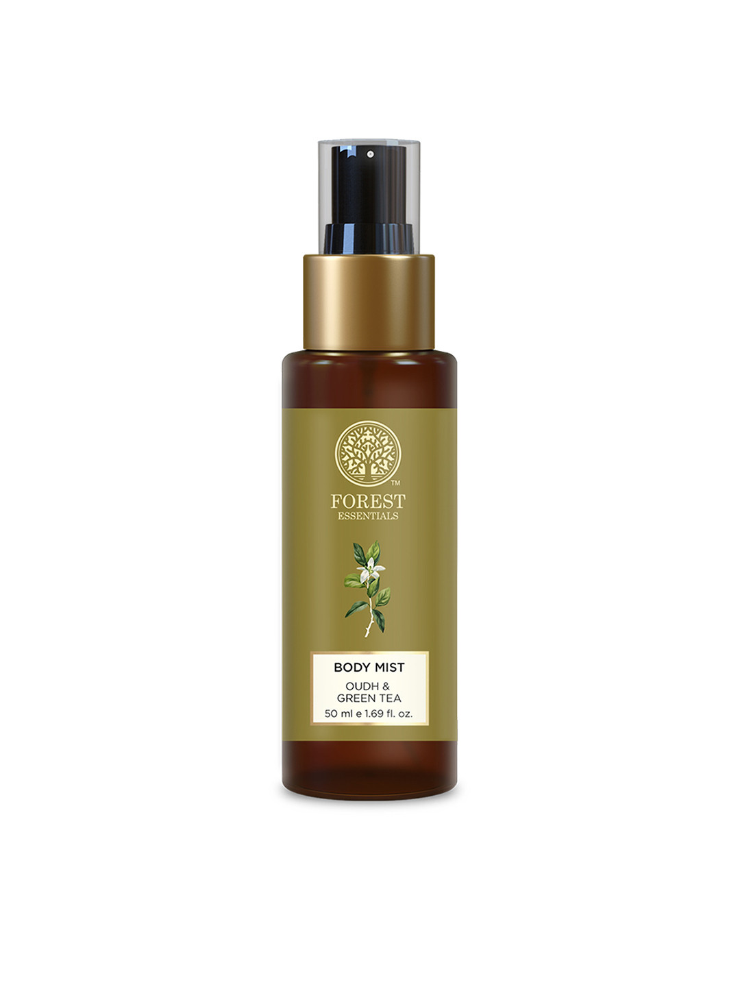 

Forest Essentials Hydrating Body Mist Spray Oudh & Green Tea with Floral Fragrance - 50ml