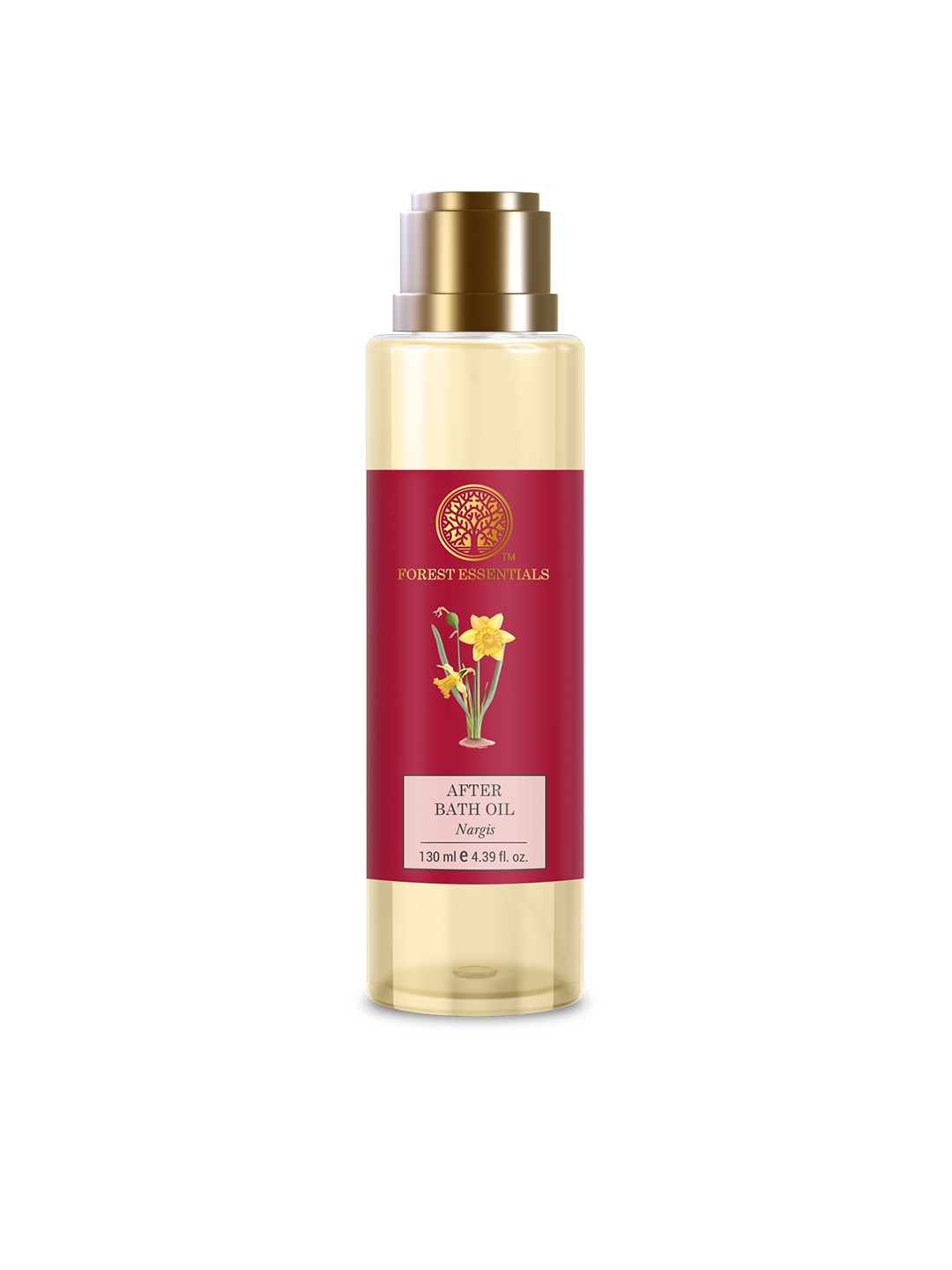 

Forest Essentials Ayurvedic Moisturizing & Nourishing After Bath Shower Oil Nargis - 130ml, Maroon