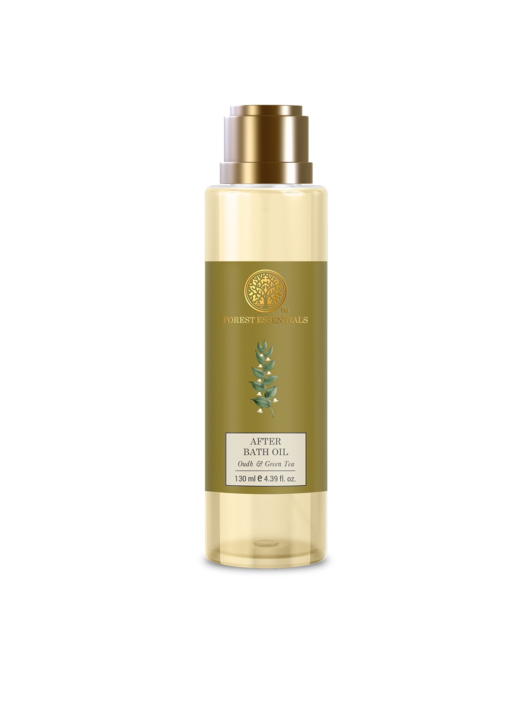 

Forest Essentials Ayurvedic Moisturizing After Bath Shower Oil with Oudh & Green Tea 130ml, Olive