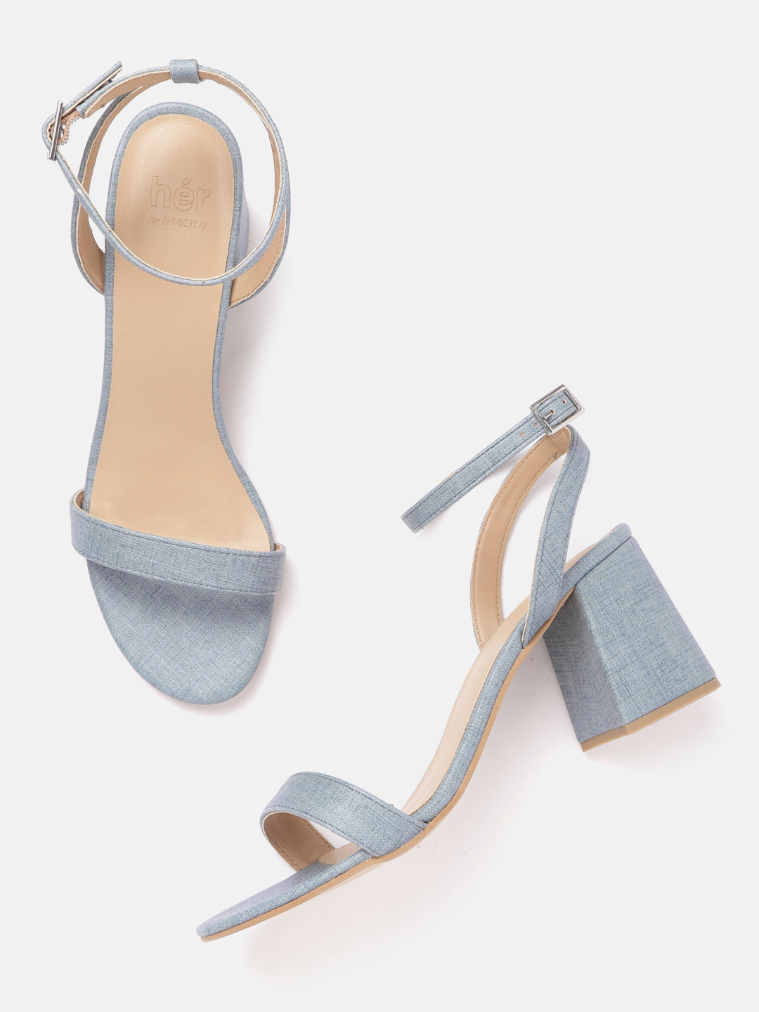 

her by invictus Women Blue Solid Block Heels