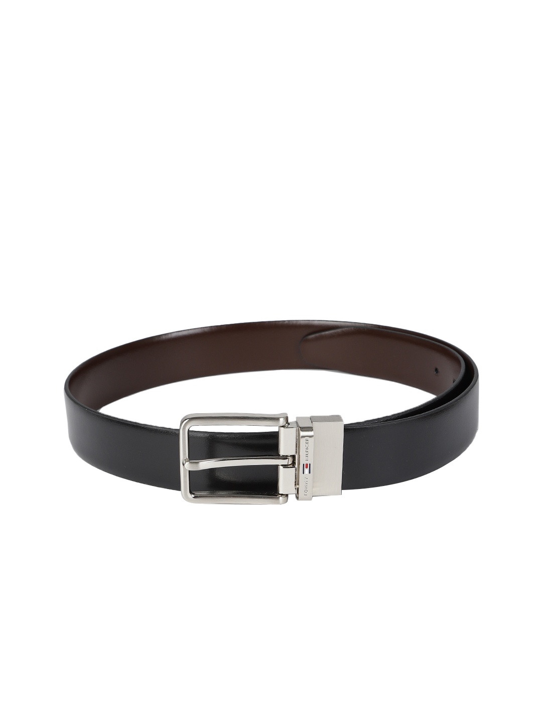 

Tommy Hilfiger Men Black & Brown Solid Reversible Leather Belt