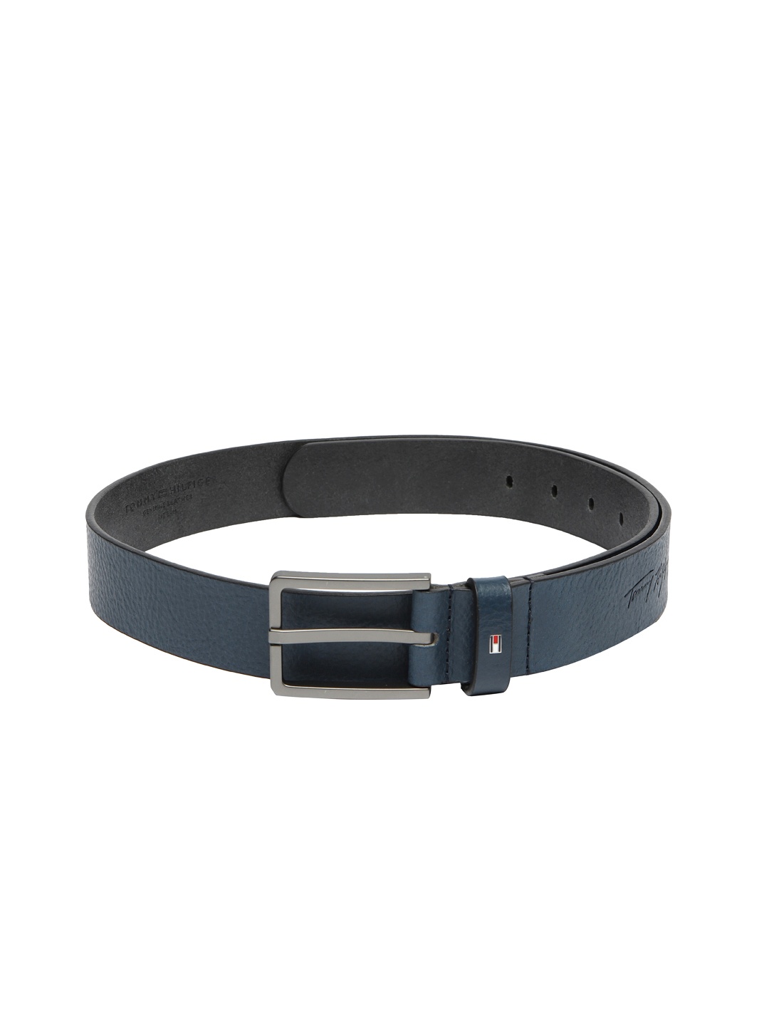 

Tommy Hilfiger Men Navy Blue Leather Textured Belt