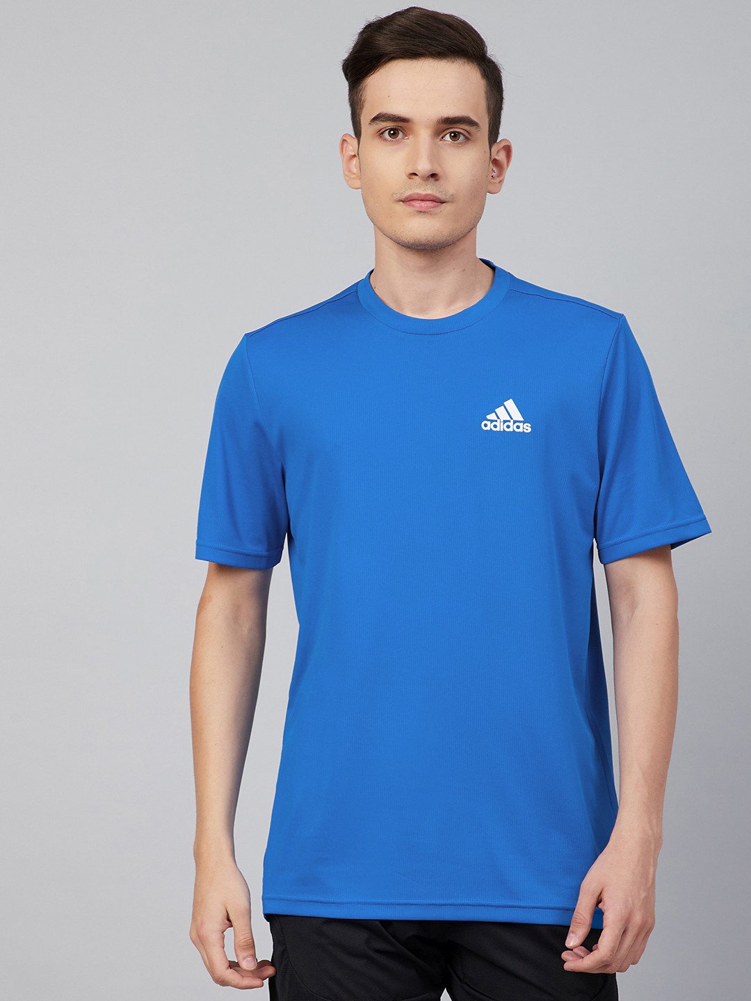 

ADIDAS Men Blue Designed2Move Plain Training Sustainable T-shirt