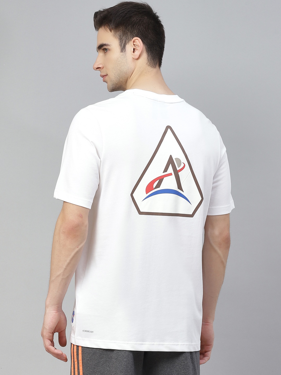 

ADIDAS Men White Sport Inspired SPC Printed Round Neck Sustainable T-shirt