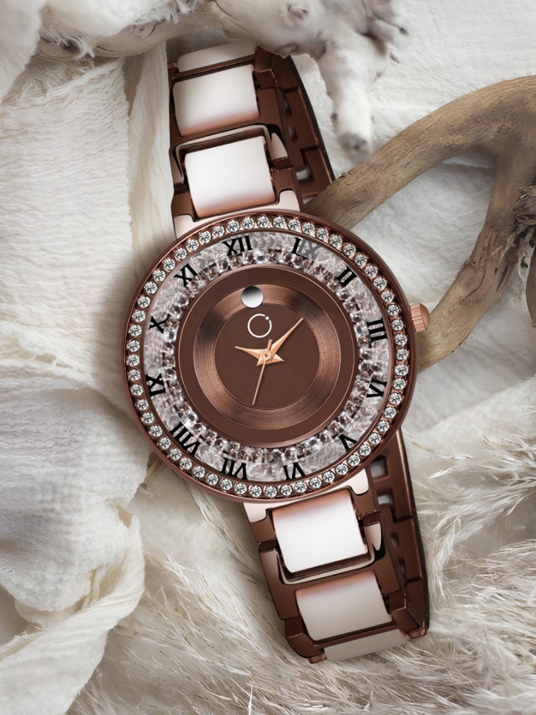 

CARLINGTON Women Brown & White Analogue Watch L-503