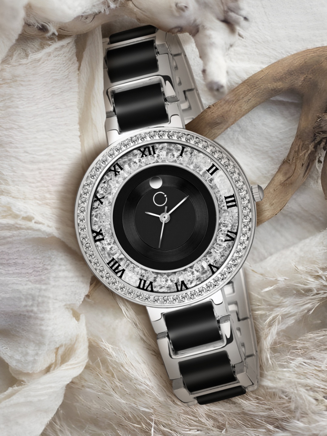 

CARLINGTON Women Black Analogue Watch Carlington L-503 Mova Dial Steel Black