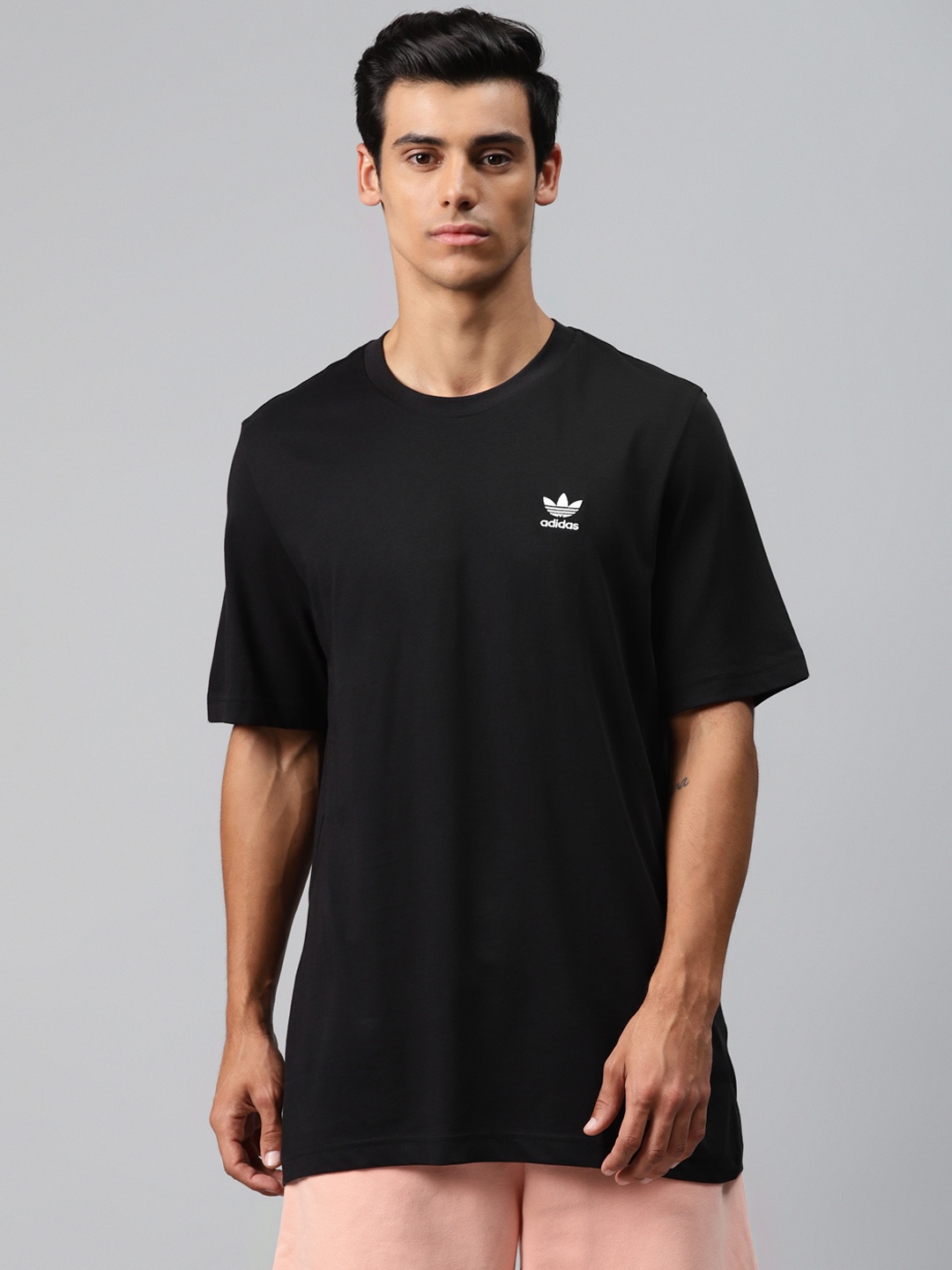 

ADIDAS Originals Men Black Pure Cotton Loungewear Adicolor Essentials Trefoil Pure Cotton T-shirt