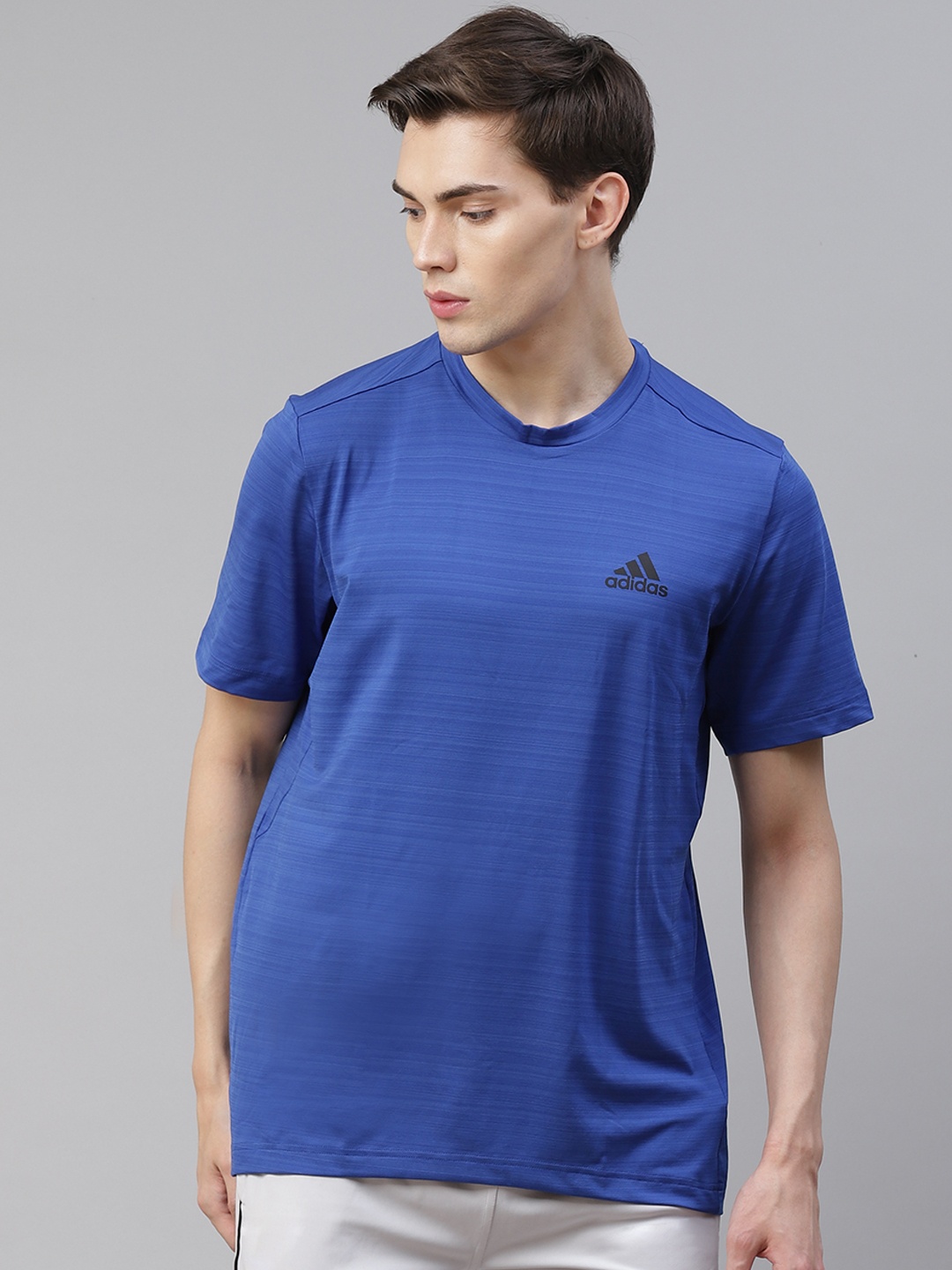 

ADIDAS Men Blue 2Move Heather Training or Gym T-shirt