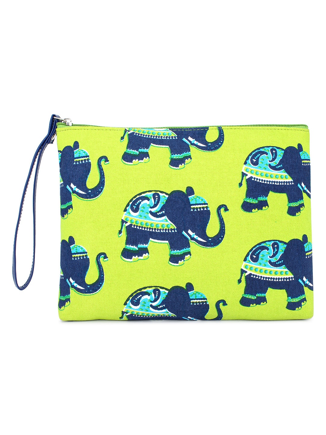 

Spice Art Women Green & Blue Printed Cosmetic Pouch