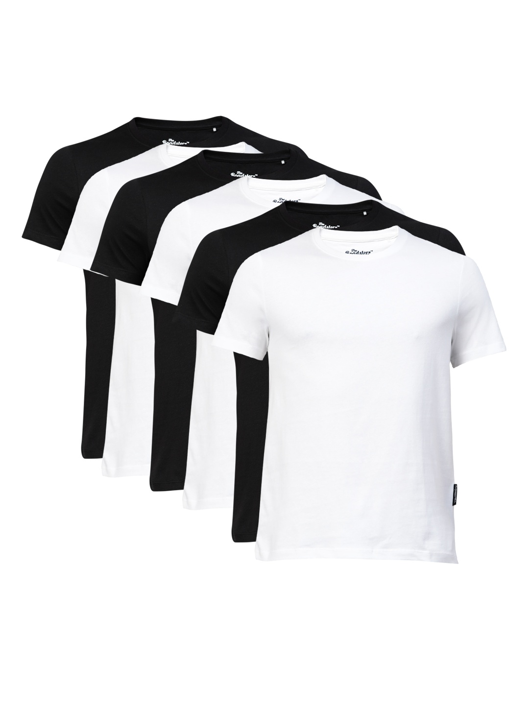

Roadster Men Pure Cotton Pack of 6 Solid T-shirt, Black