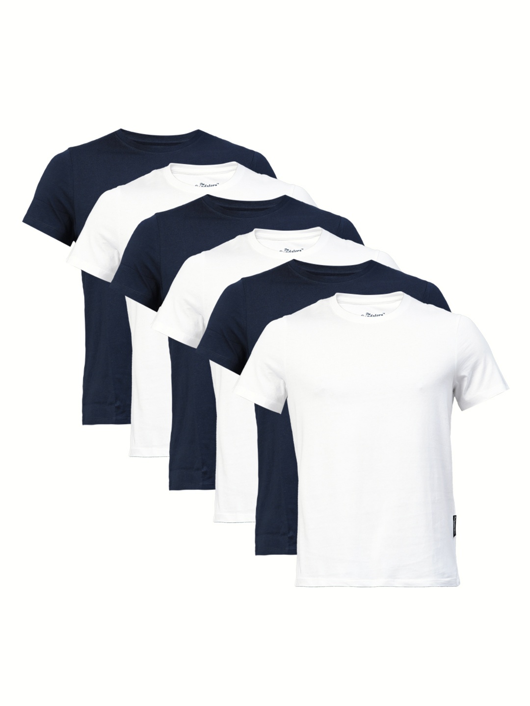 

Roadster Men Pack of 6 Pure Cotton Solid T-shirt, Navy blue