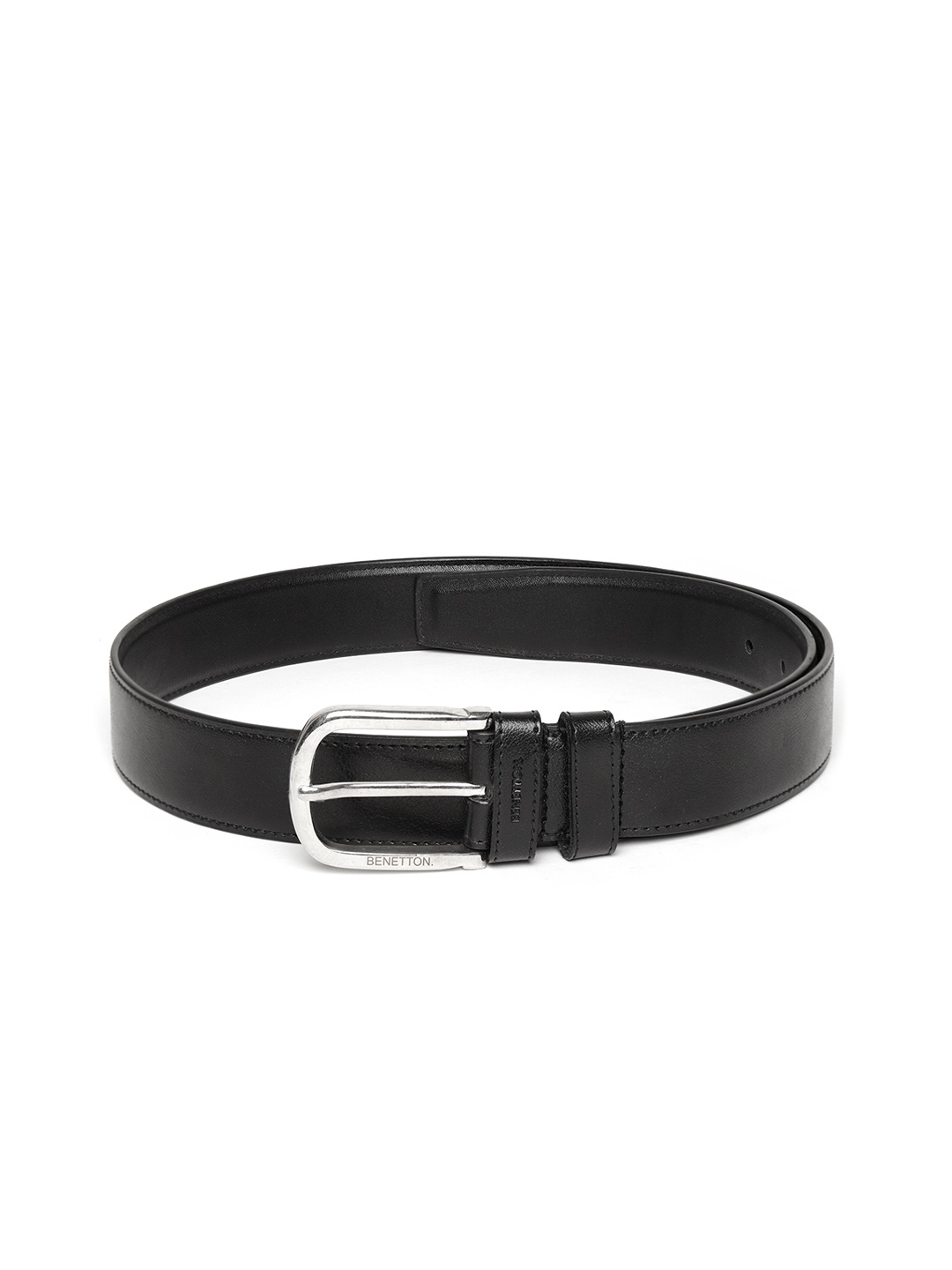 

United Colors of Benetton Men Black Solid Belt