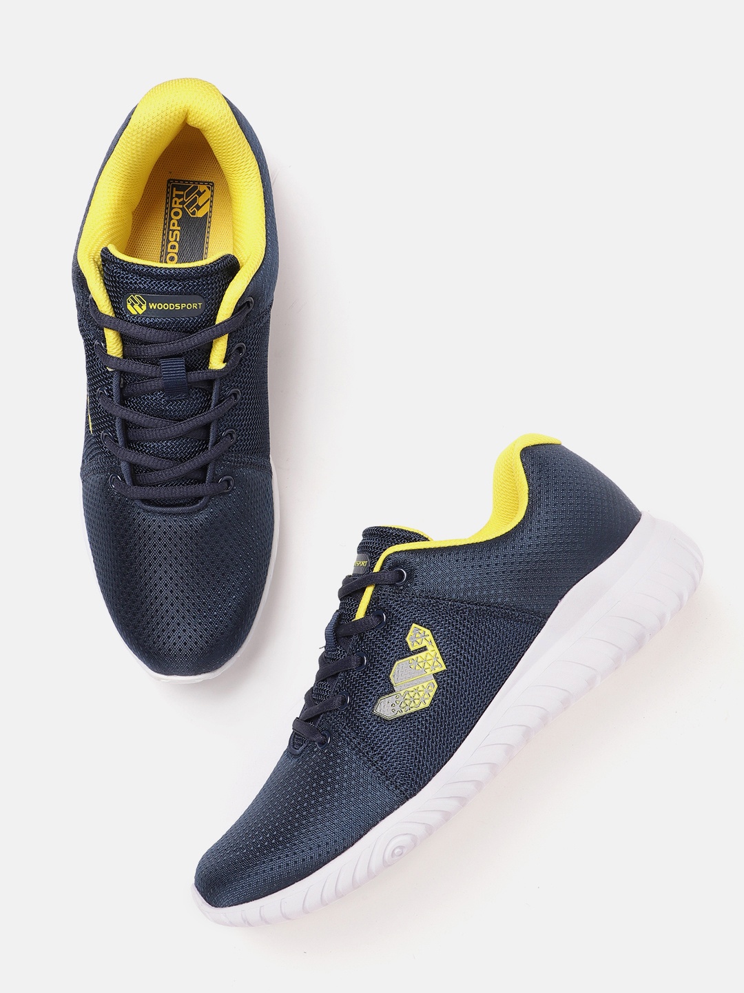 

Woodland Men Teal Blue Woven Design Sports Shoes