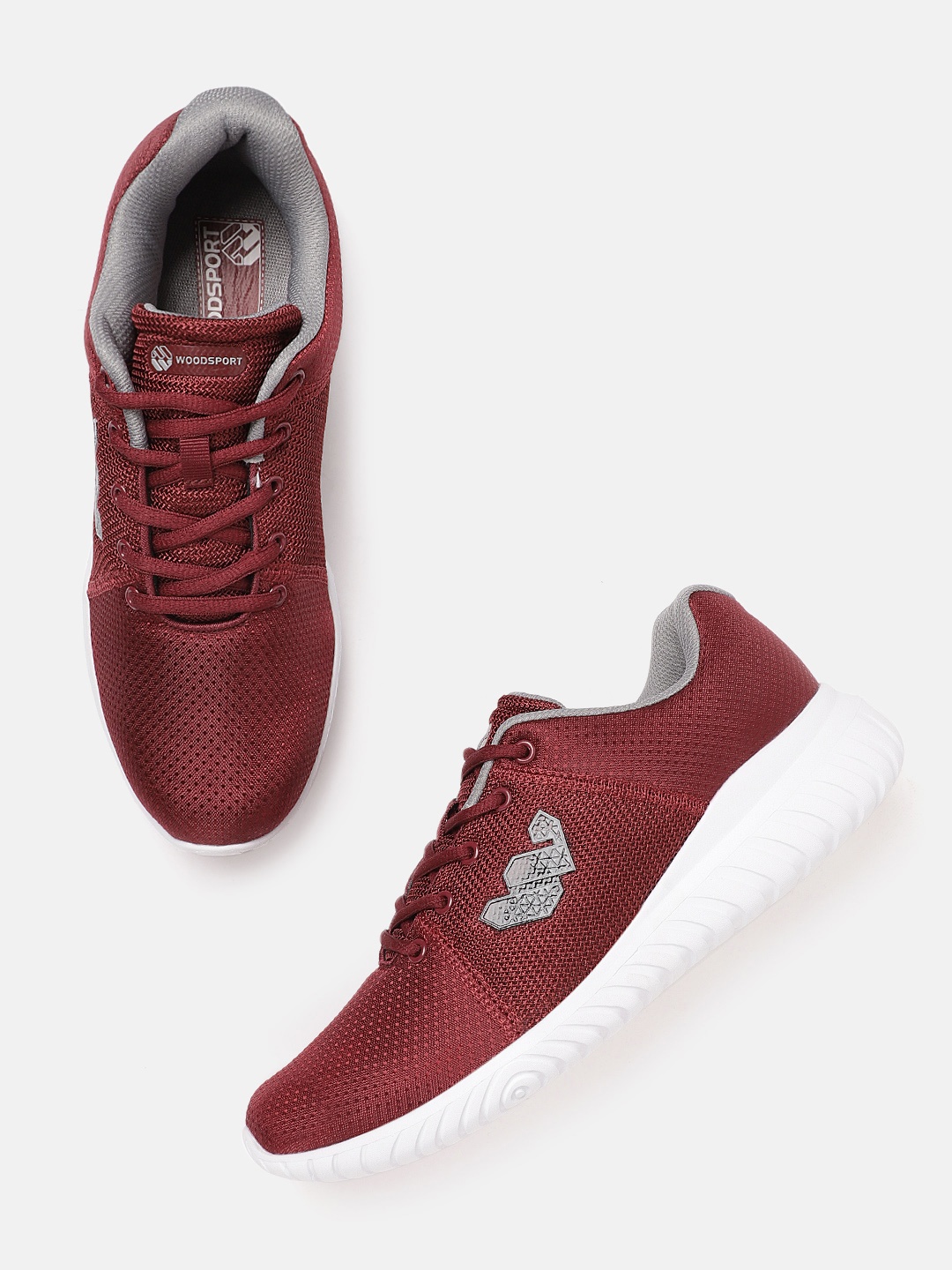 

Woodland Men Maroon Woven Design Sports Shoes