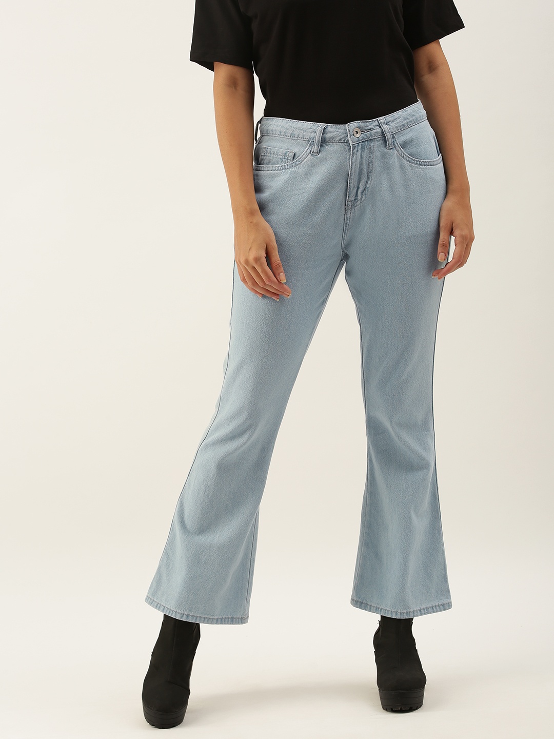 

ether Women Blue Bootcut High-Rise Jeans