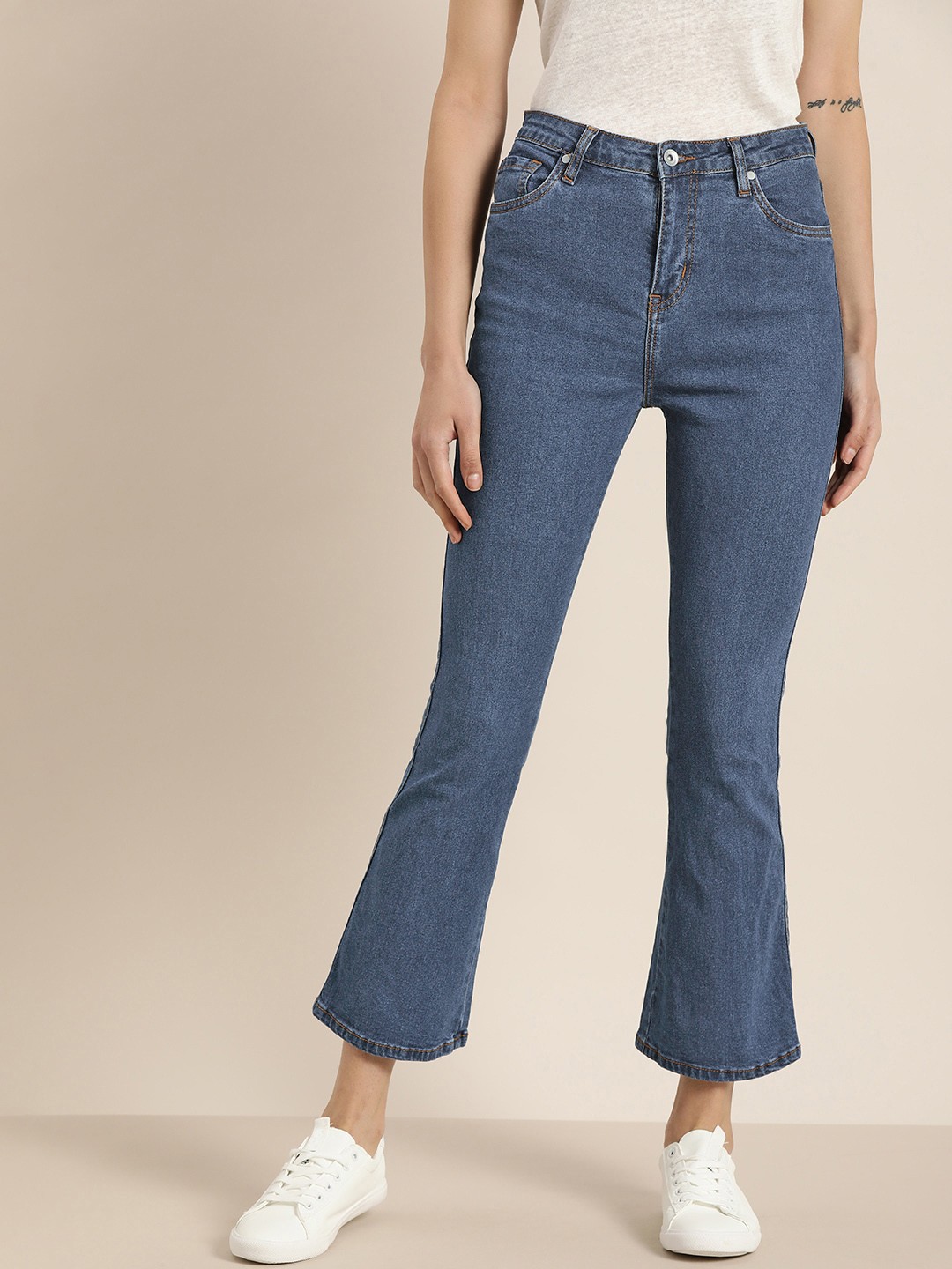 

ether Women Blue Bootcut Stretchable Jeans