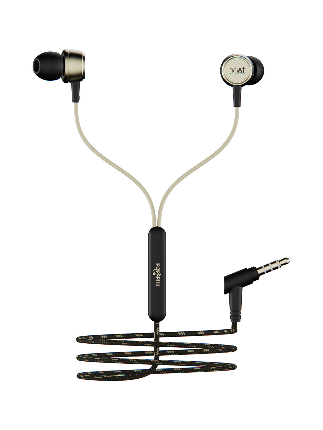 

boAt Black & Gold-Toned BassHeads 172 M Masaba Edition Superior Coated Earphones