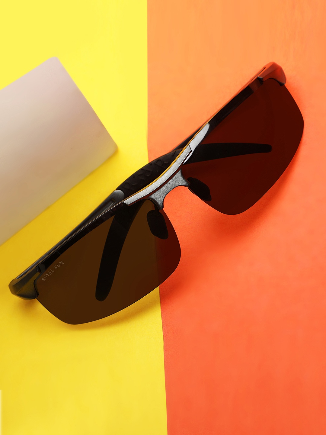 

ROYAL SON Men Sports Sunglasses CHI0094-C2-R1, Black