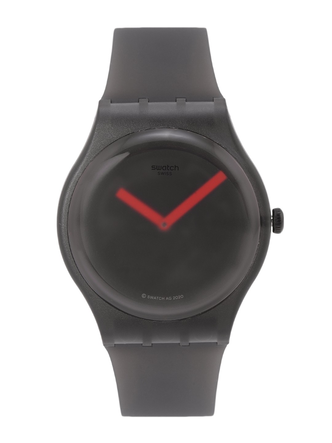 

Swatch Unisex Black Swiss Made Water Resistant Analogue Watch SUOB183