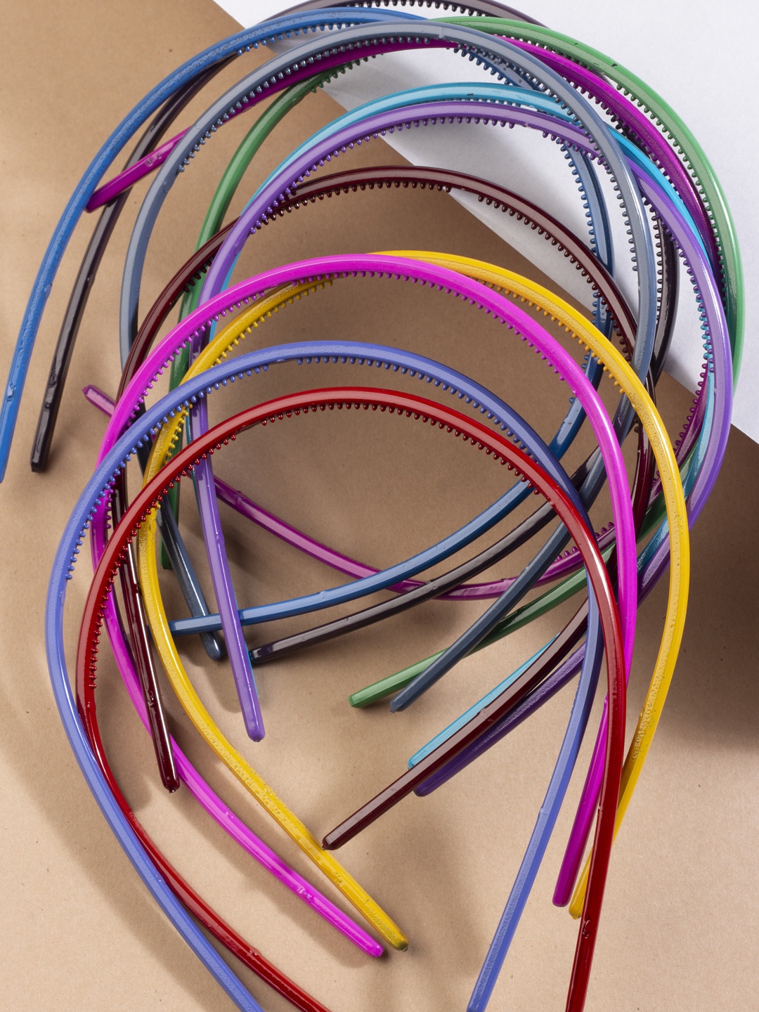 

AccessHer Set Of 12 Acrylic Hairband, Yellow