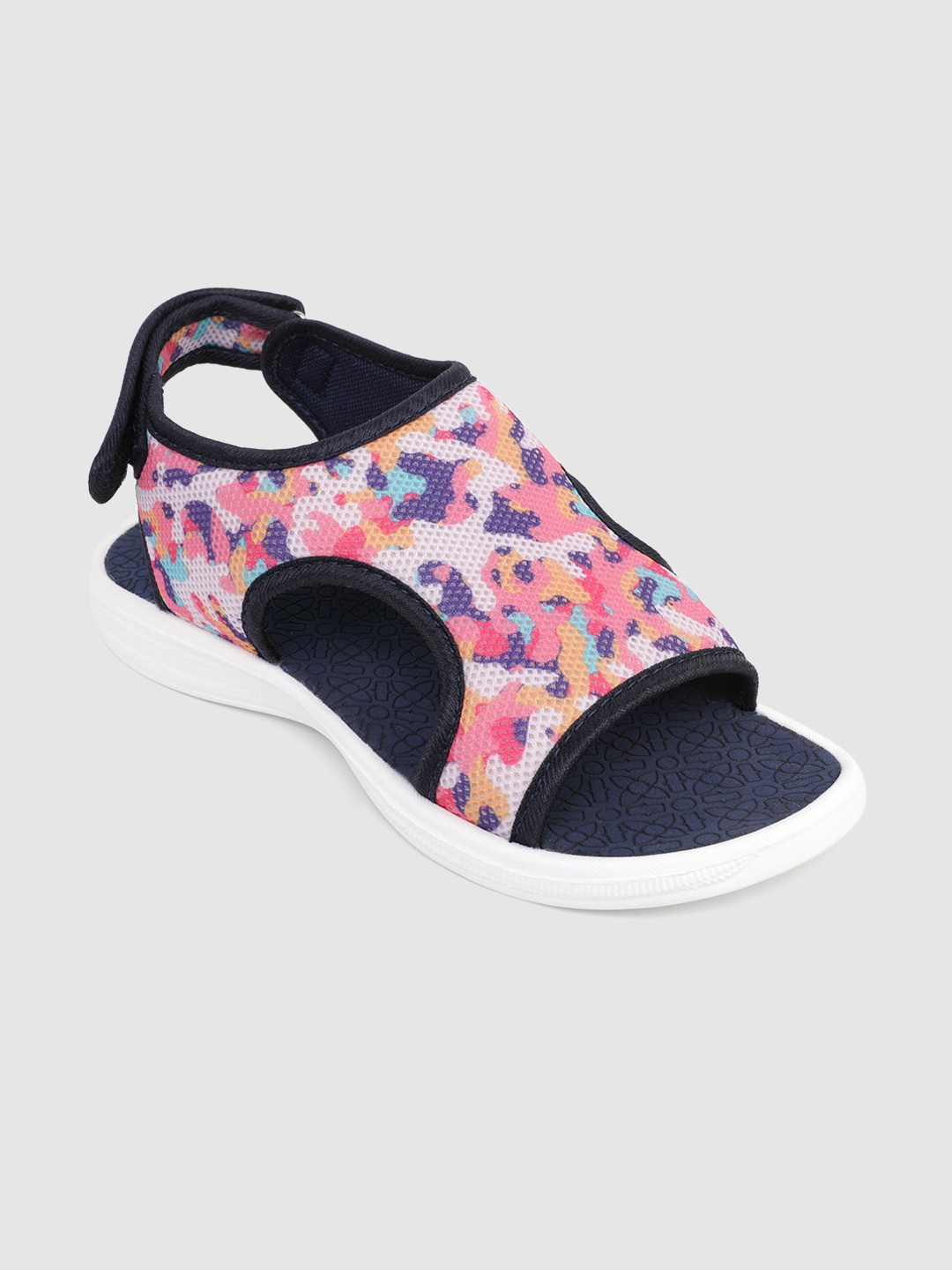 

Kook N Keech Women Multicoloured Printed Sports Sandals with Cut-Outs, Multi