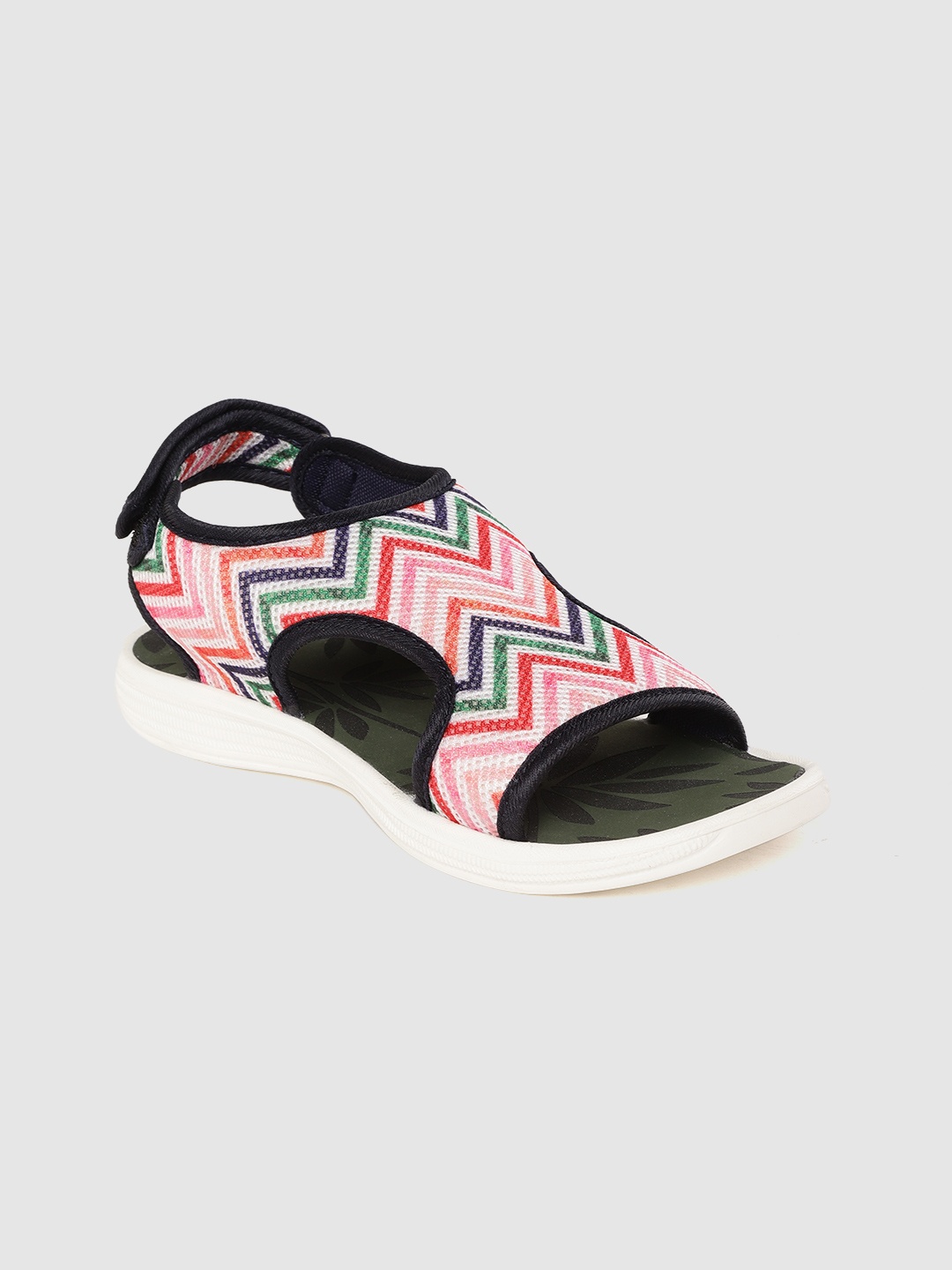 

Kook N Keech Women Multicoloured Chevron Print Sports Sandals, Multi