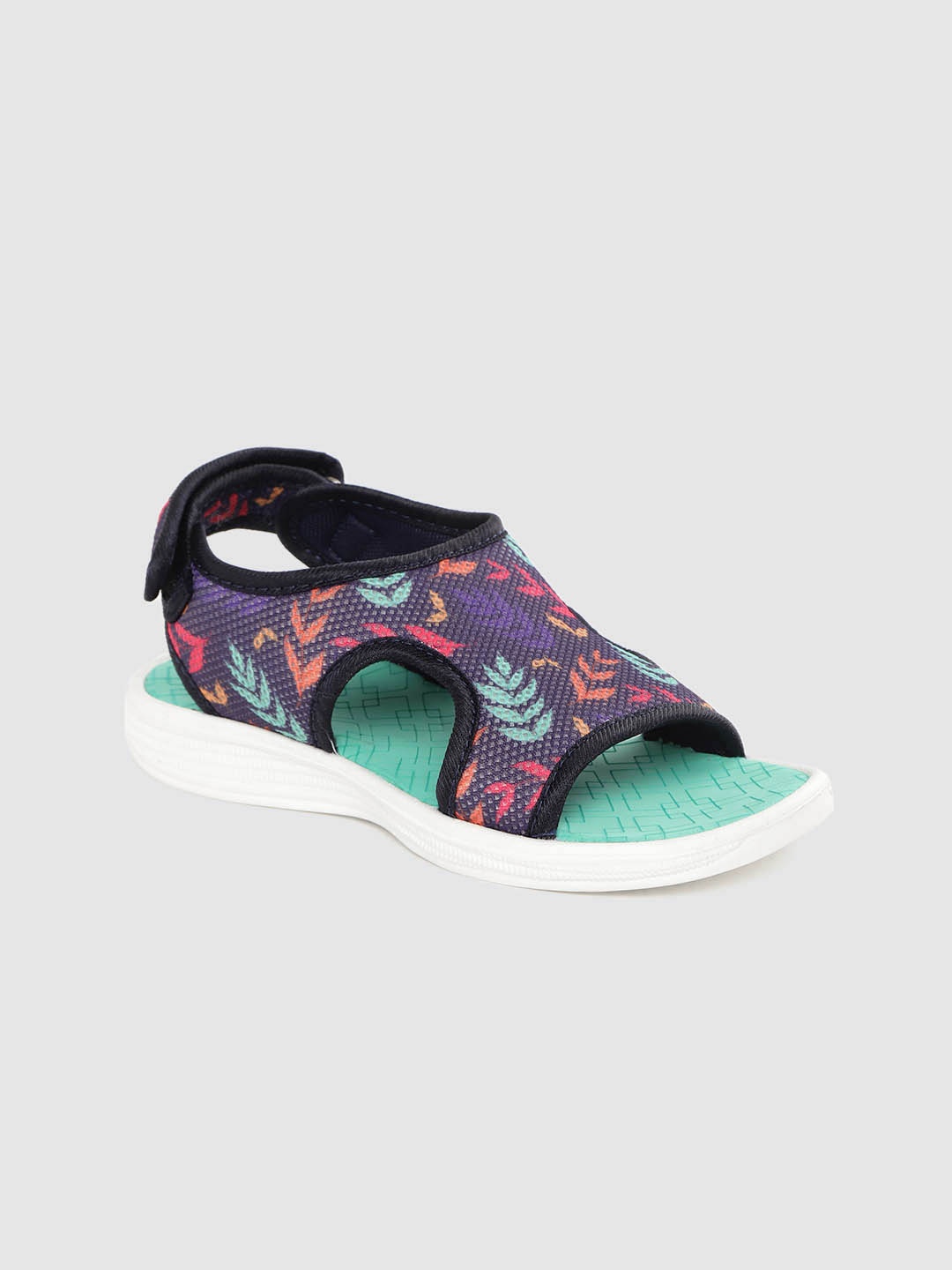 

Kook N Keech Women Purple & Green Printed Solid Sports Sandals