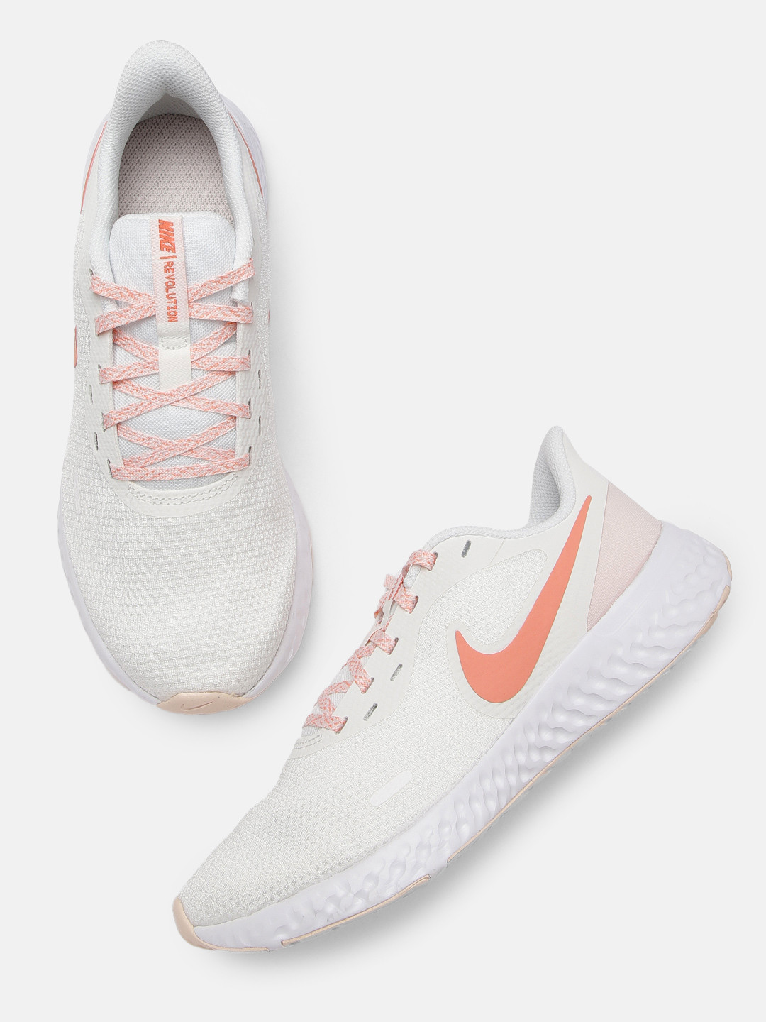

Nike Women White REVOLUTION 5 Running Shoes